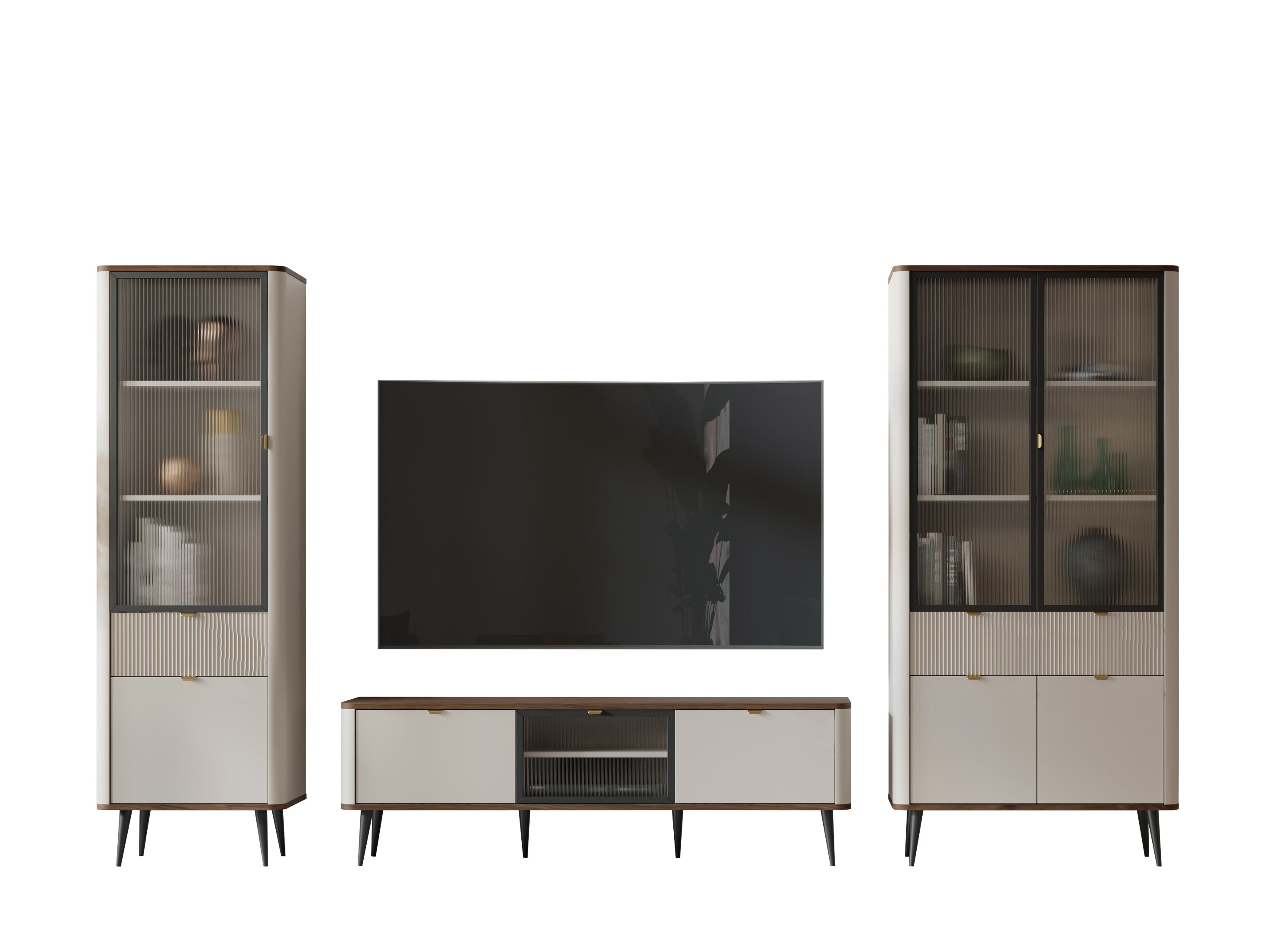 Conjunto de salón Lufela 121 (Cachemira + Nogal)