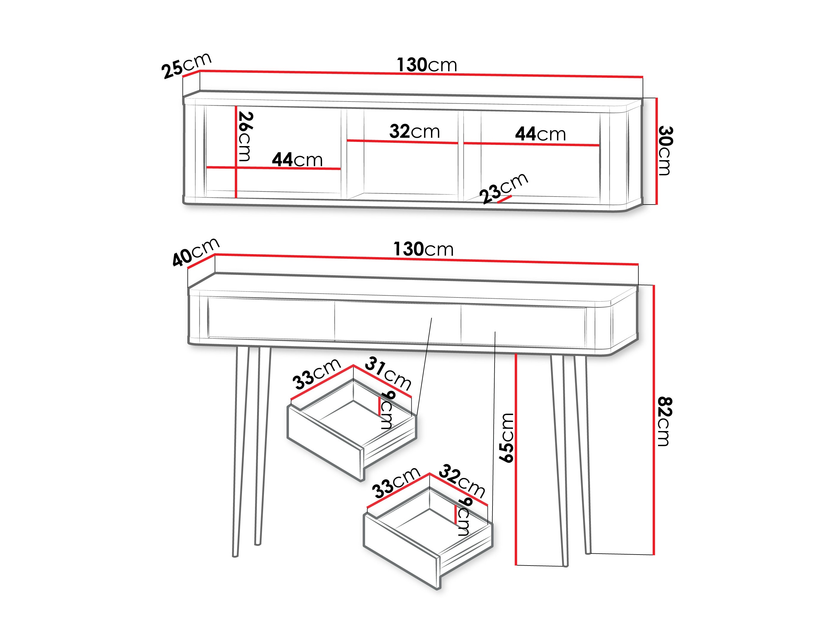 Conjunto para oficina en casa Lufela 123 (Cachemira + Mármol gris)