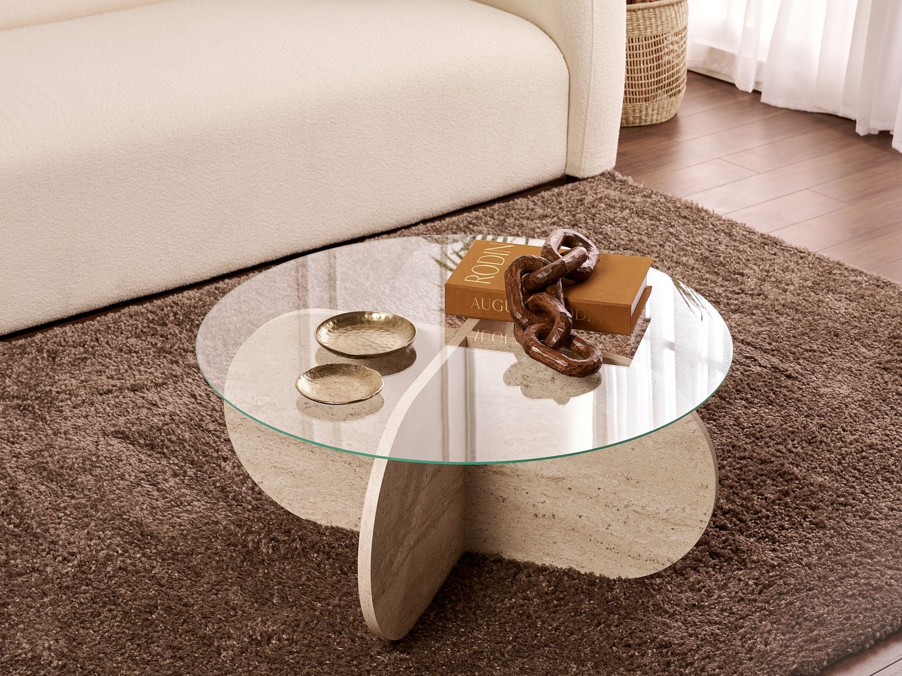 Mesa de centro Novato 117 (Travertino claro)