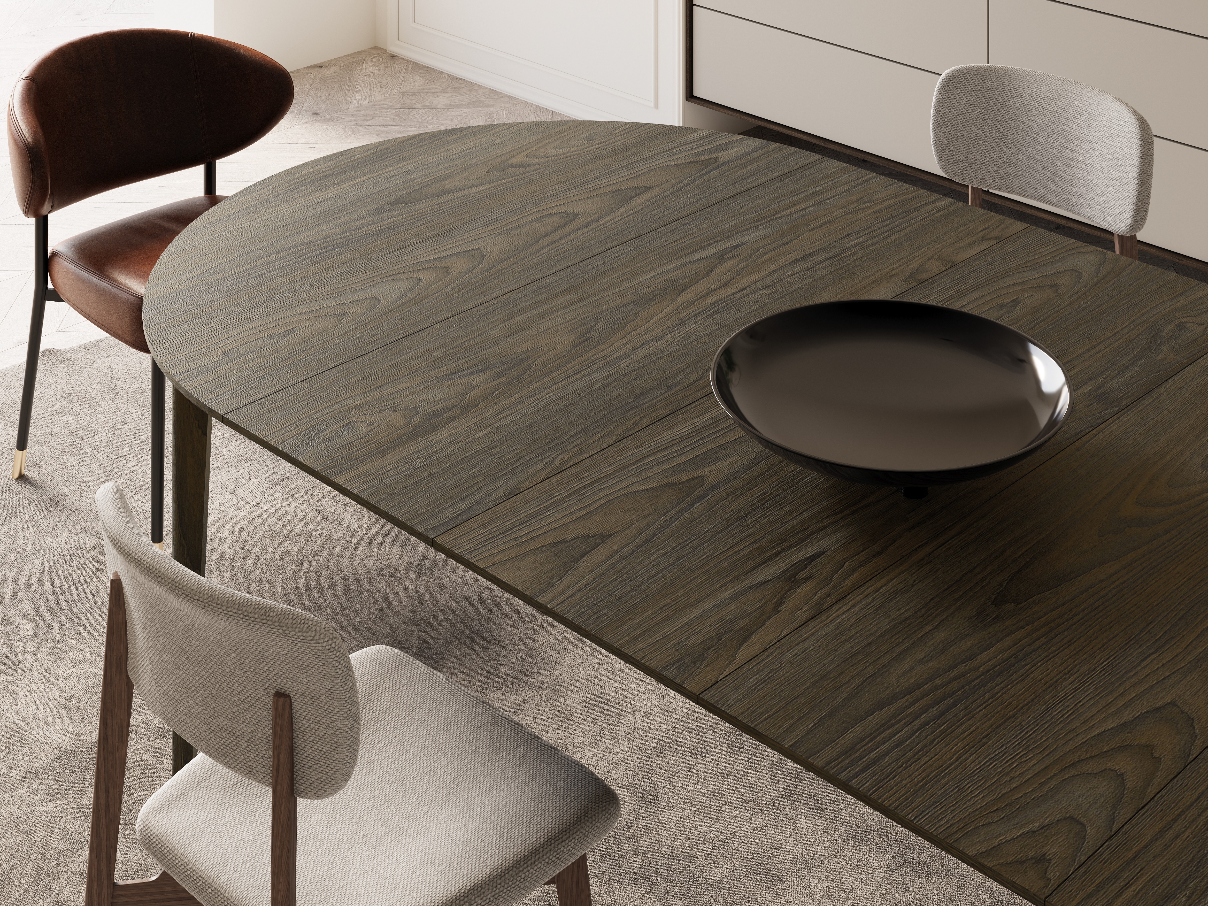 Mesa Fresno 175 (Roble oscuro)