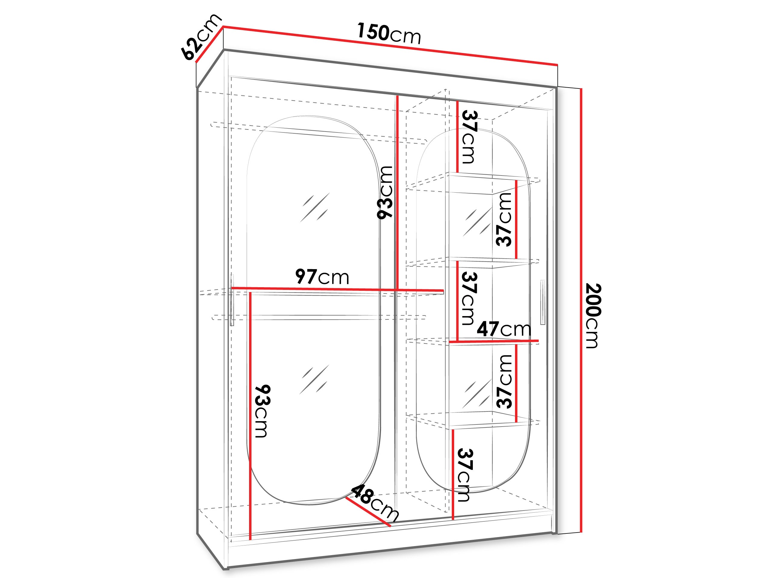 Armario Hartford 519 (Negro)