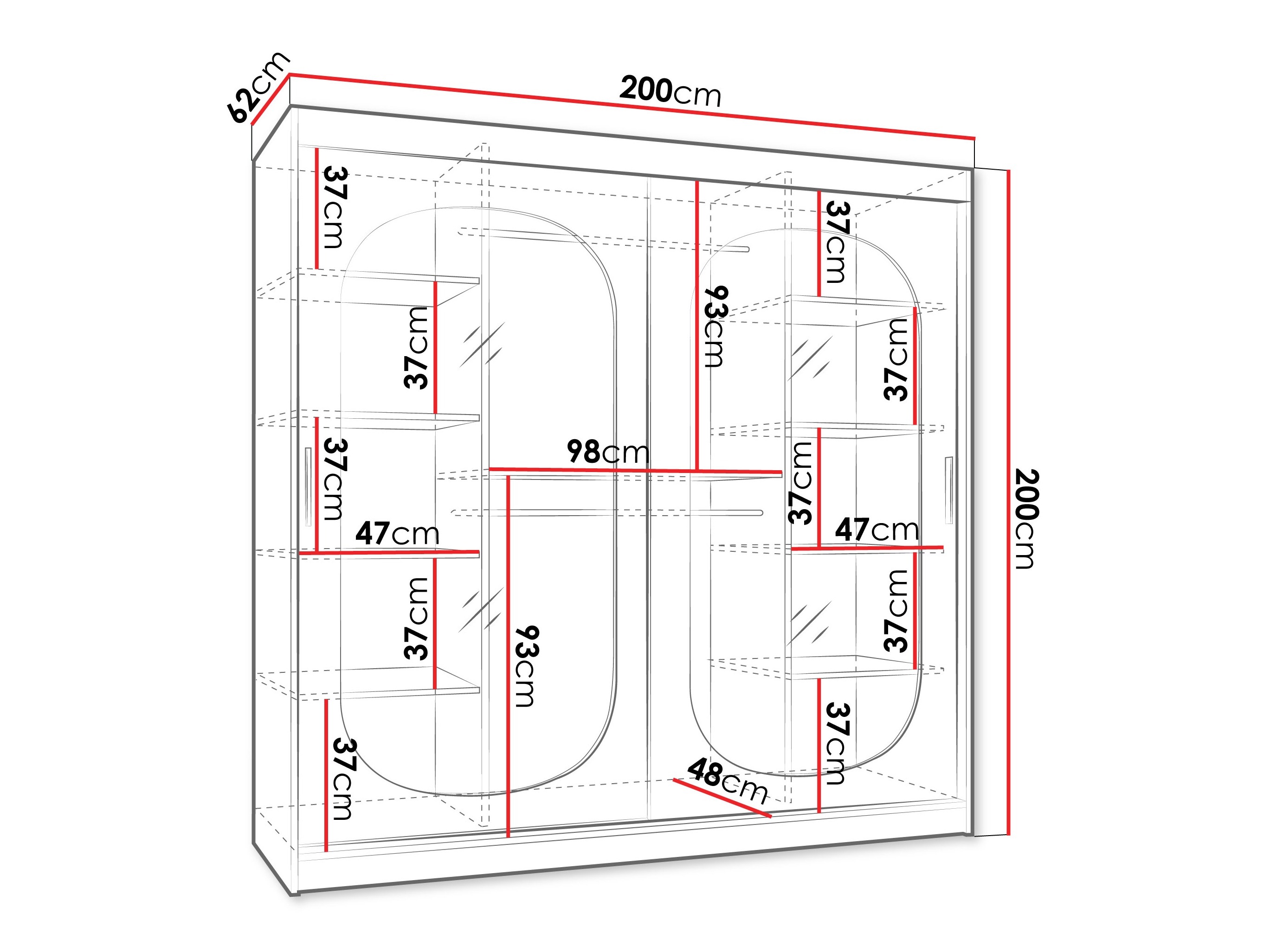 Armario Hartford 521 (Negro)