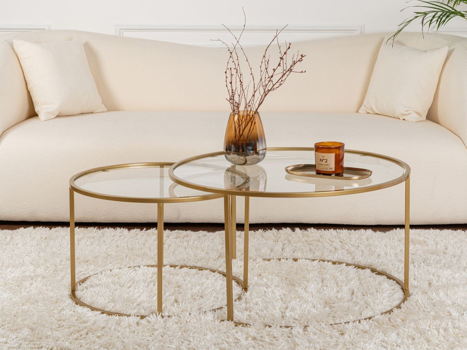 Conjunto mesa de centro Novato 121 (Dorado)