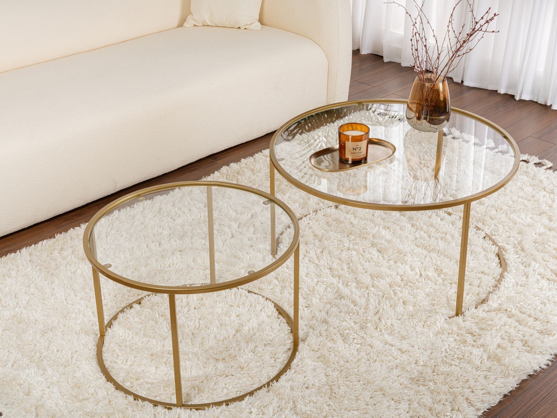 Conjunto mesa de centro Novato 121 (Dorado)
