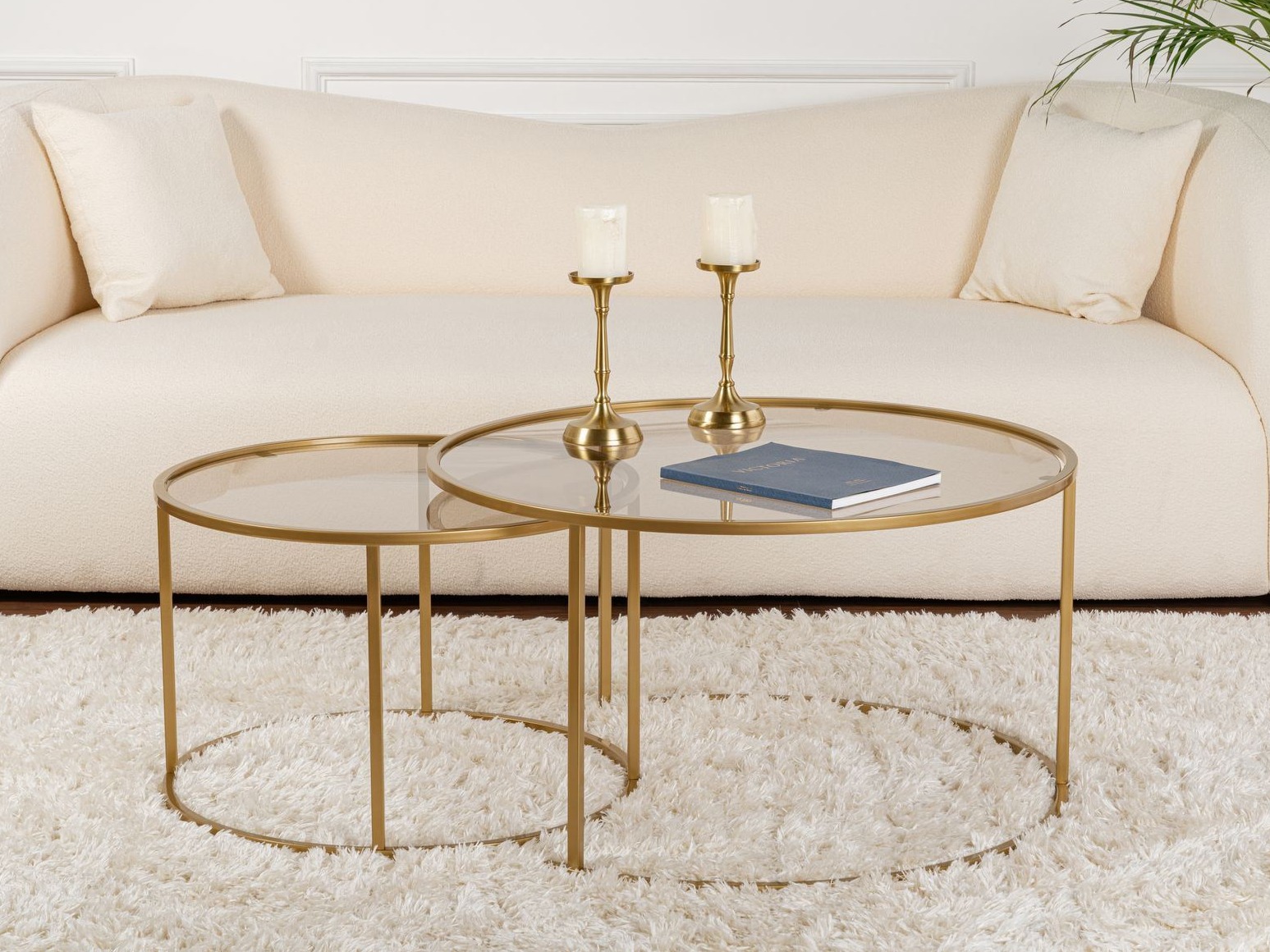 Conjunto mesa de centro Novato 122 (Dorado)