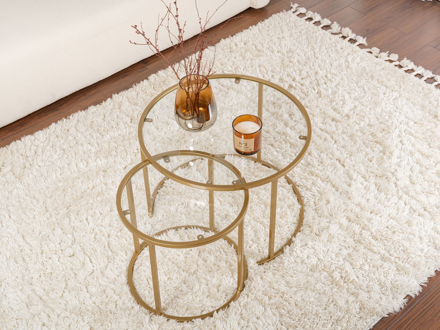 Conjunto mesa de centro Novato 123 (Dorado)