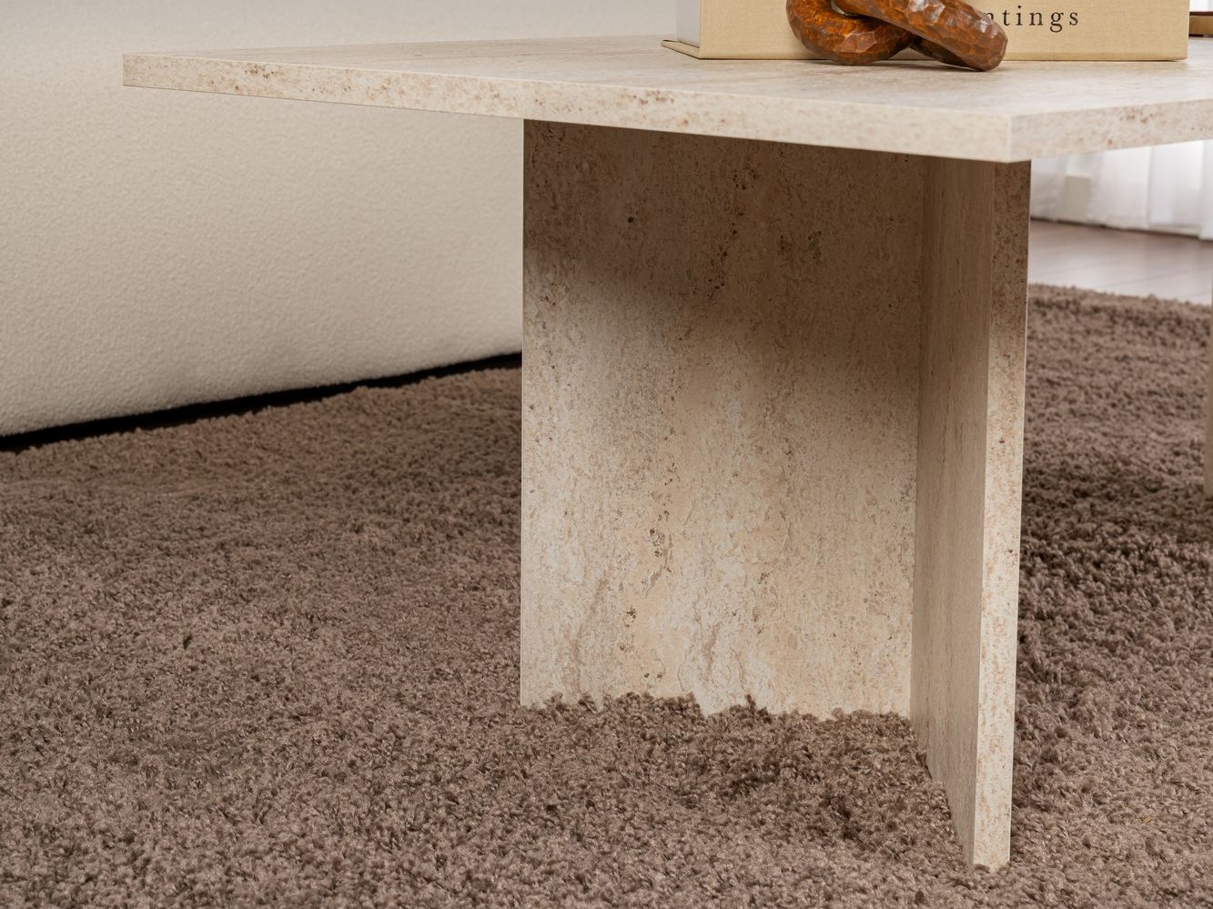 Mesa de centro Novato 132 (Travertino claro)