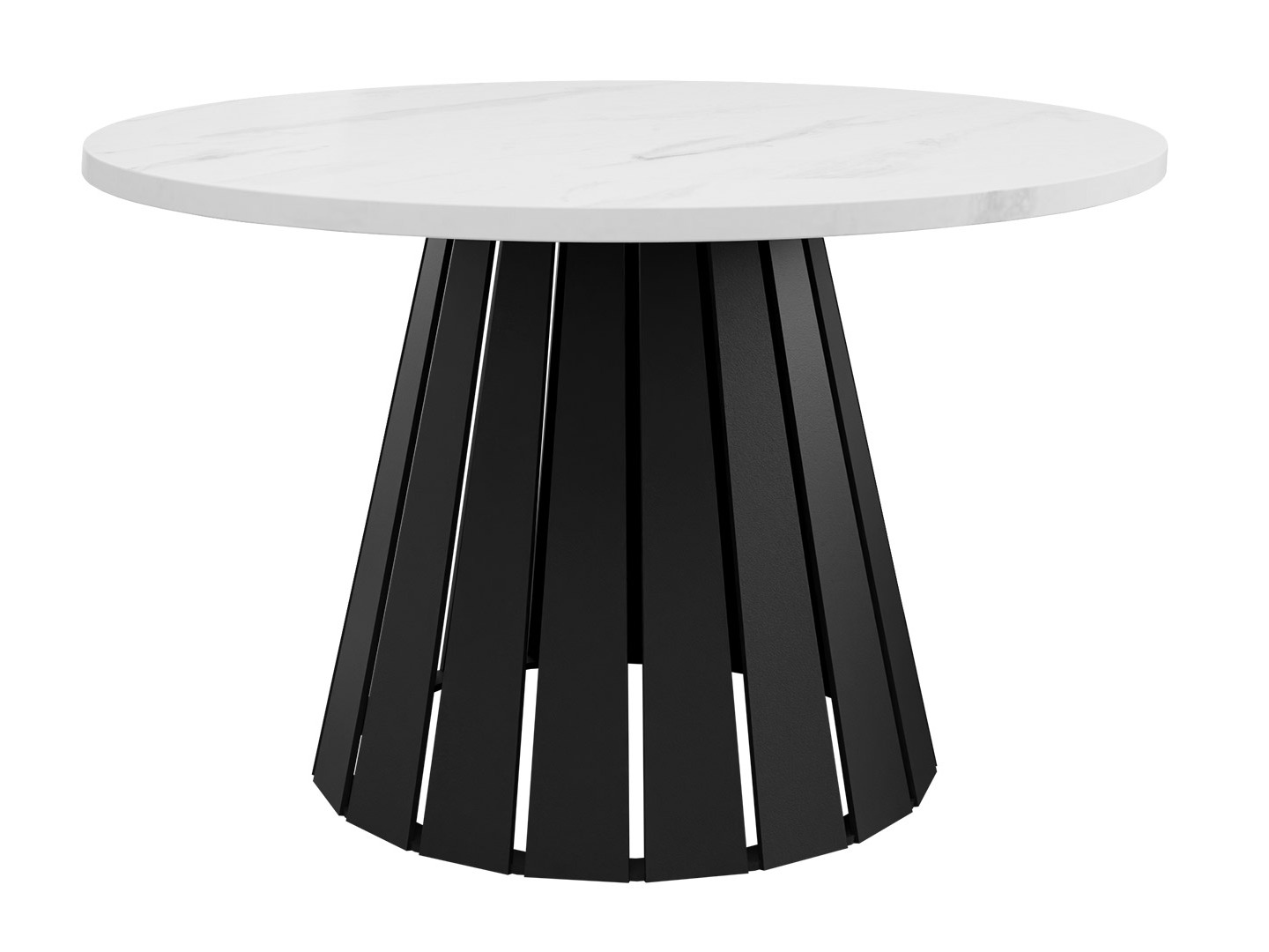 Mesa de centro Oswego 134 (Negro + Mármol blanco)