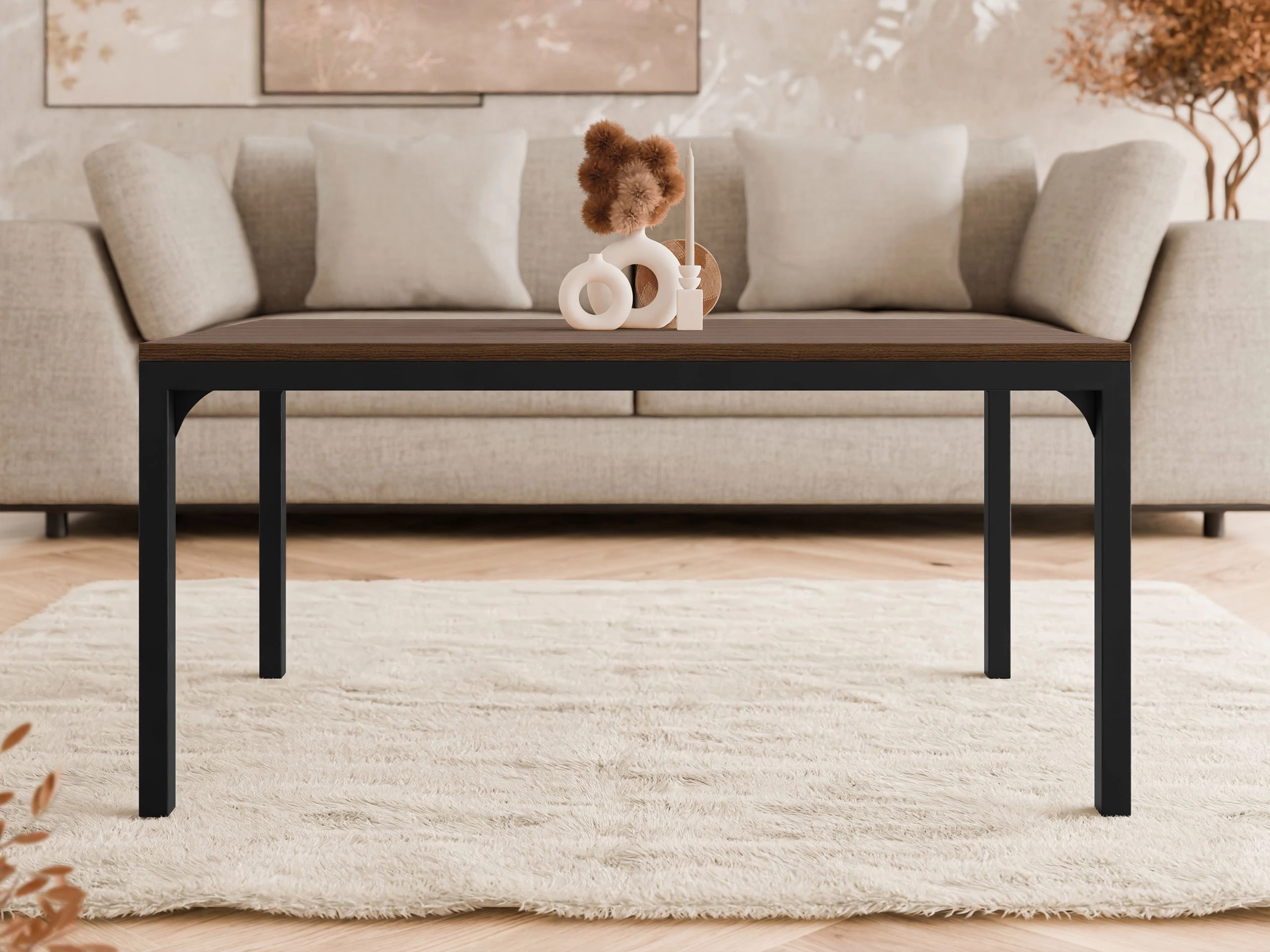 Mesa de centro Oswego 138 (Nogal + Negro)