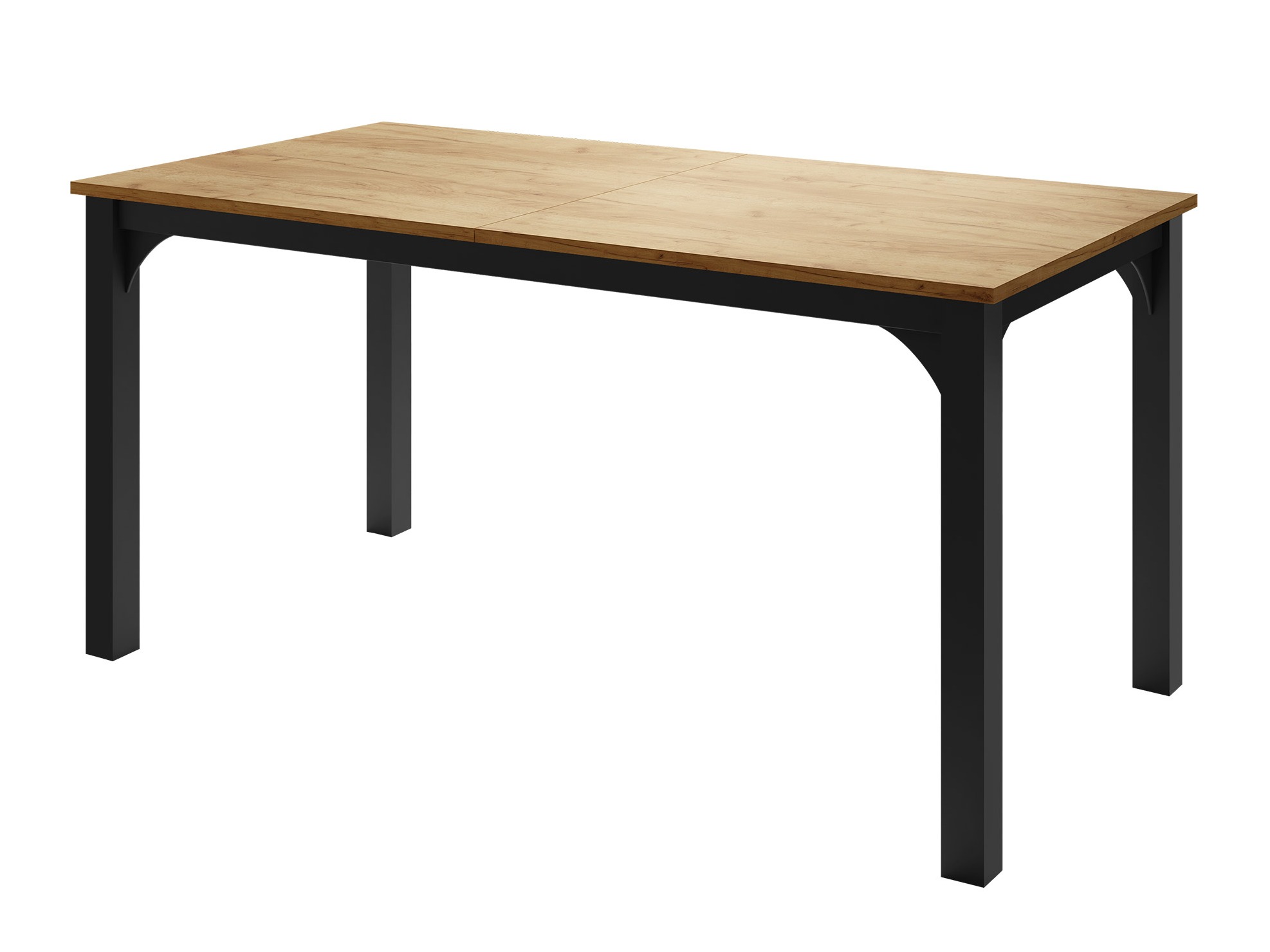 Mesa Oswego 137 (Roble dorado artesanal + Negro)