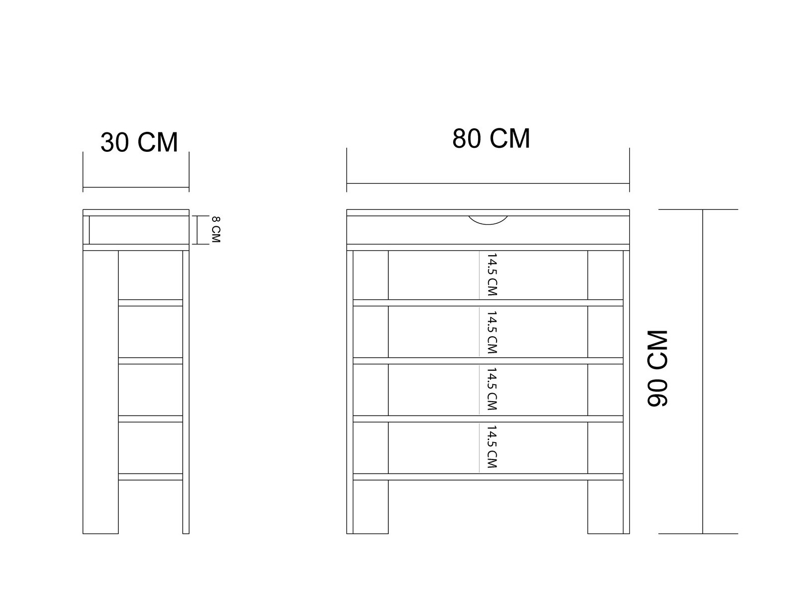 Estante para zapatos Kailua 2519 (Blanco)