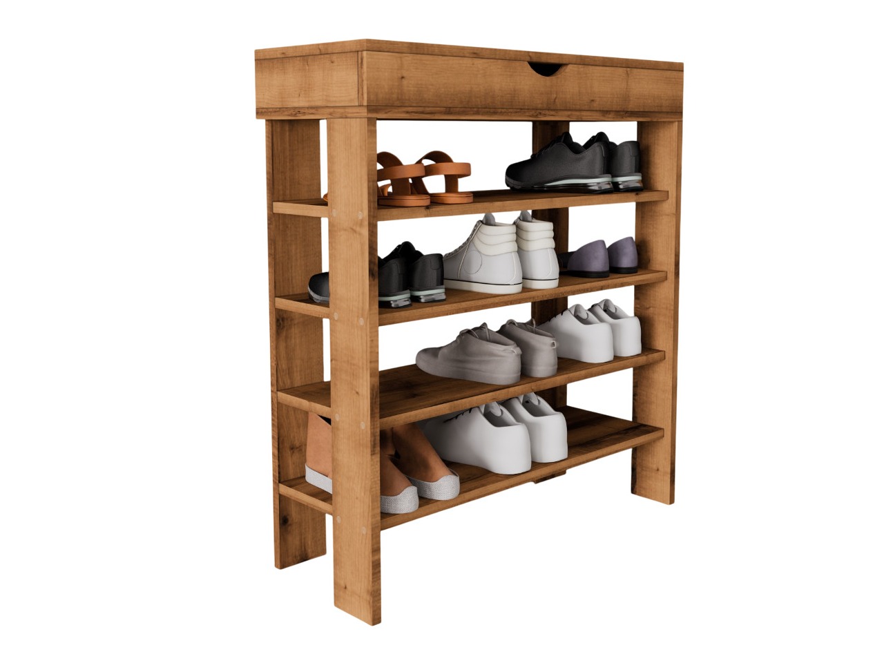 Estante para zapatos Kailua 2519 (Nogal)