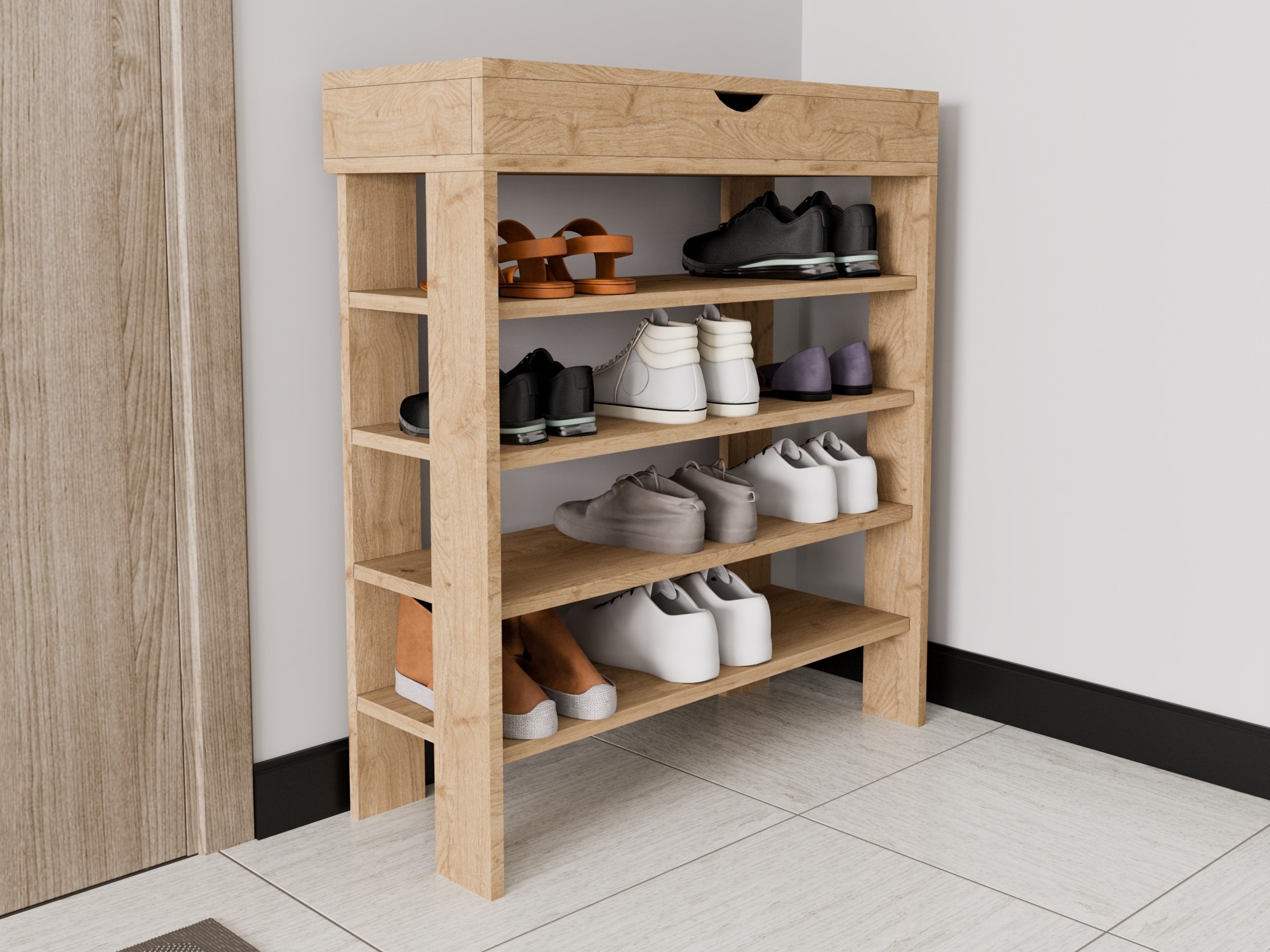 Estante para zapatos Kailua 2519 (Roble)