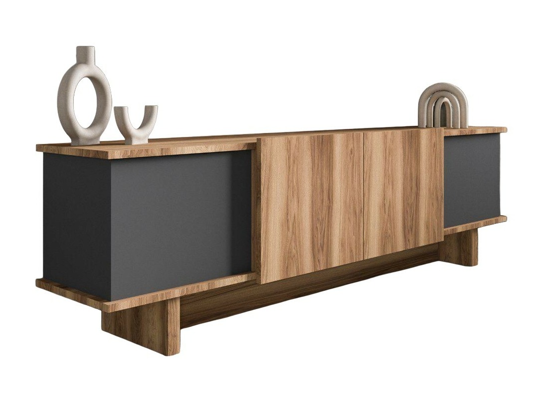 Mueble TV Kailua 2513 (Gris + Nogal)