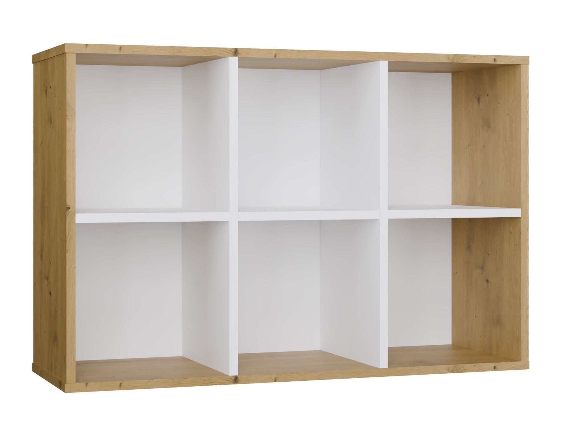 Estantería Mandeville 296 (Blanco + Roble Artisan)