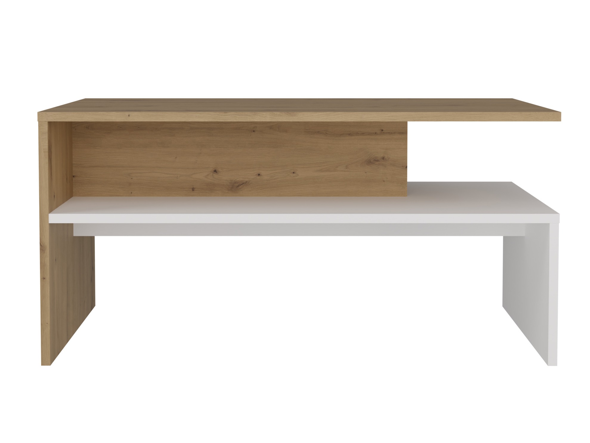 Mesa de centro Mandeville 199 (Roble Artisan + Blanco)