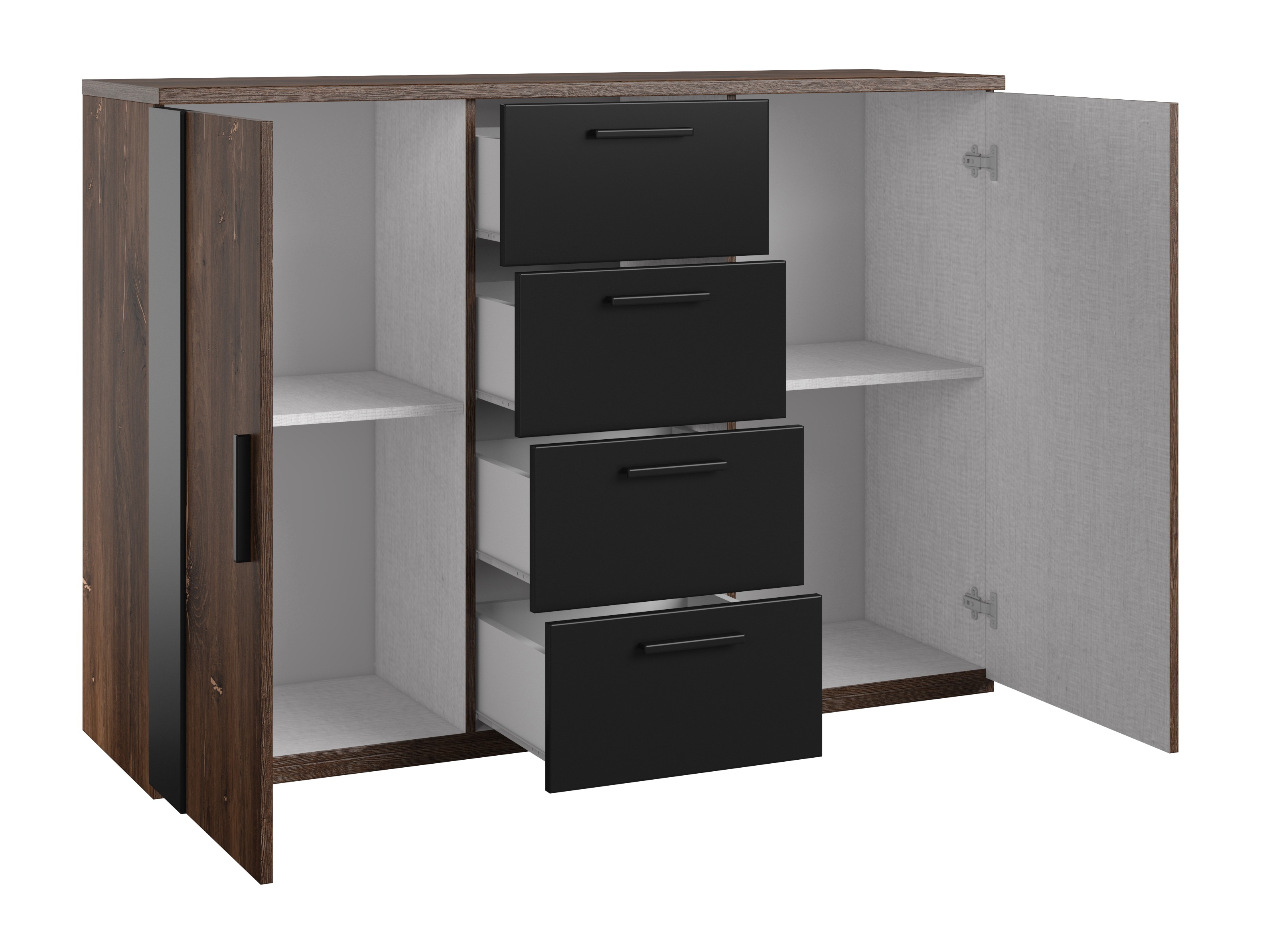 Cómoda Felelie 102 (Tamus Flagstaf roble + Cobre)