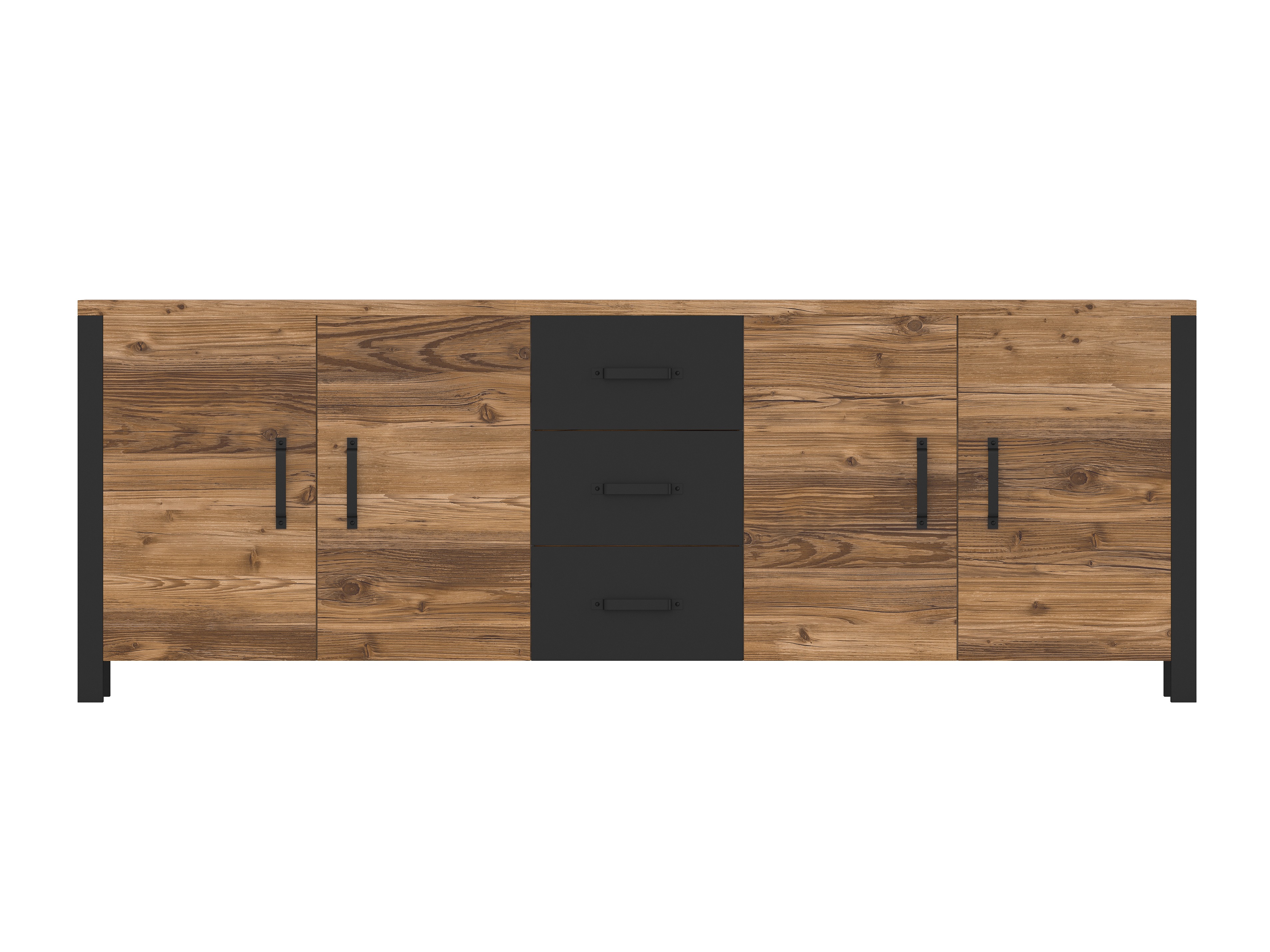 Cómoda Tornua 109 (Abeto oscuro + Negro mate)