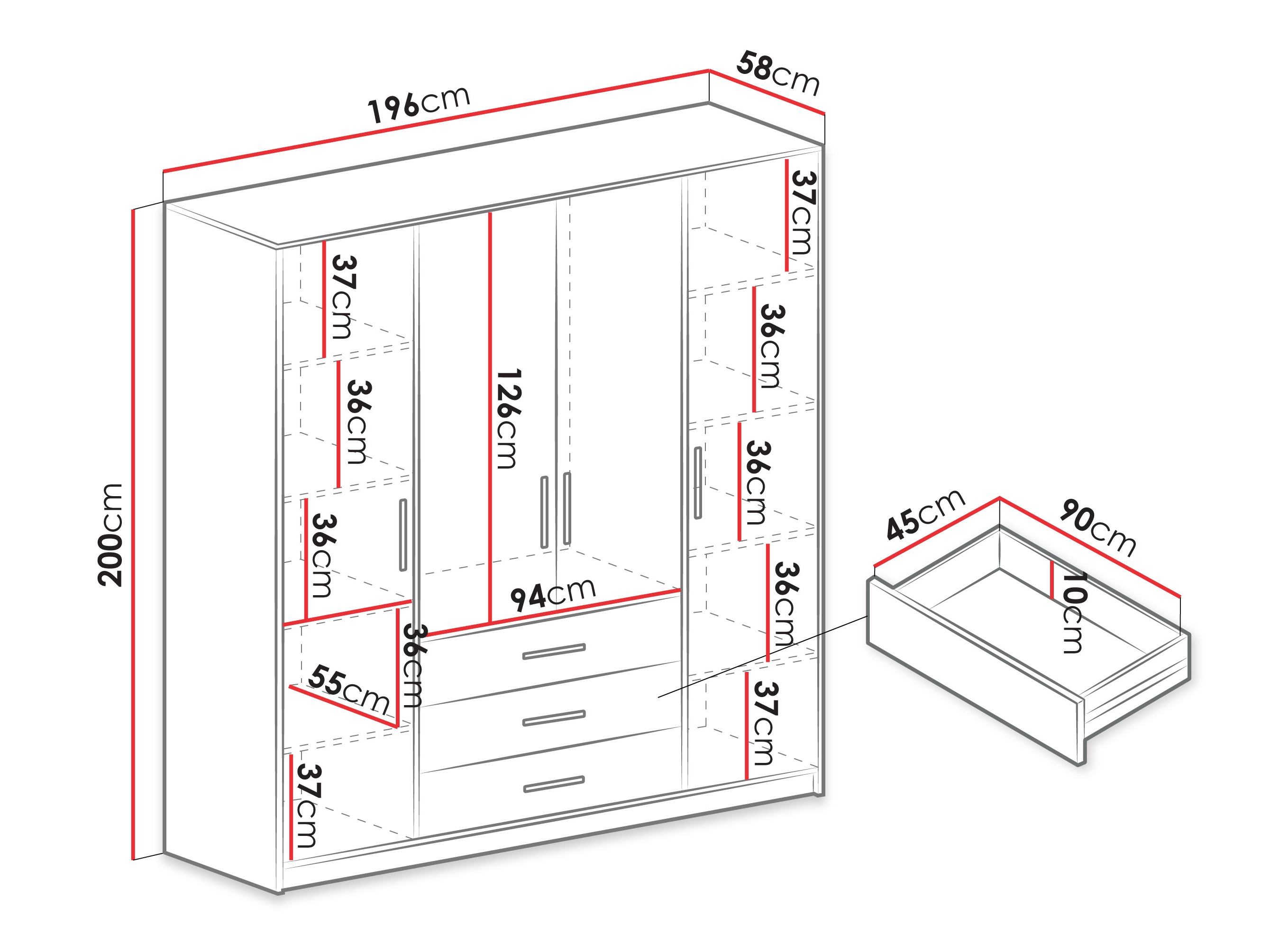Armario Dortivu 154 (Cachemira)