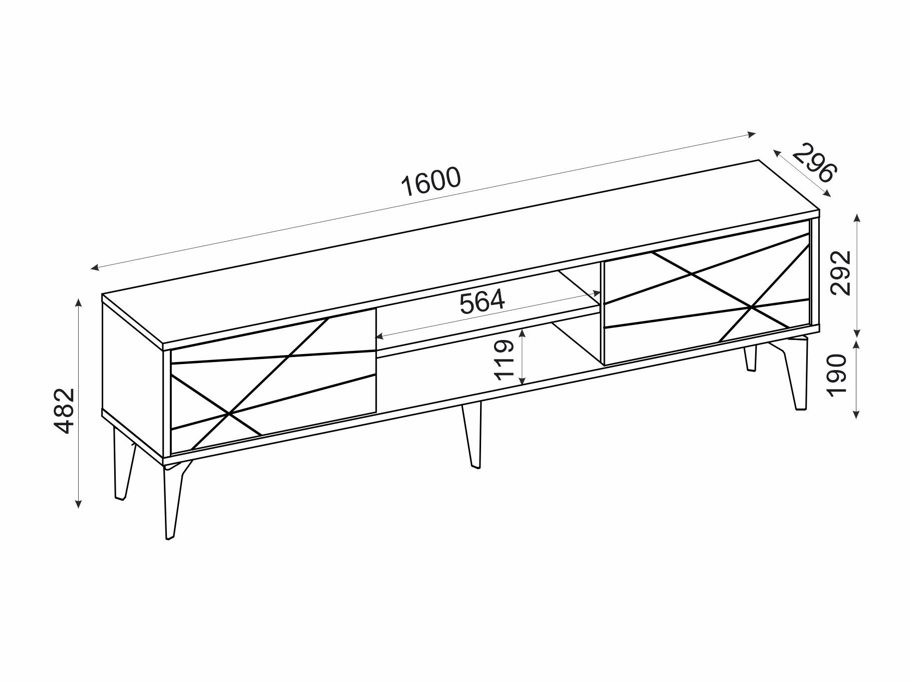 Mueble TV Kailua 2535 (Blanco)
