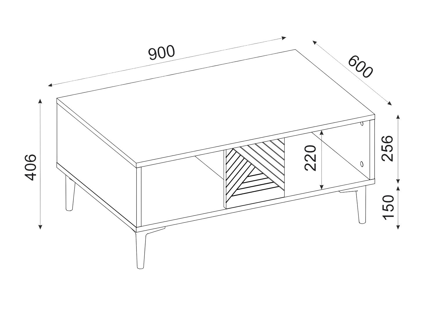 Mesa de centro Kailua 2537 (Blanco)