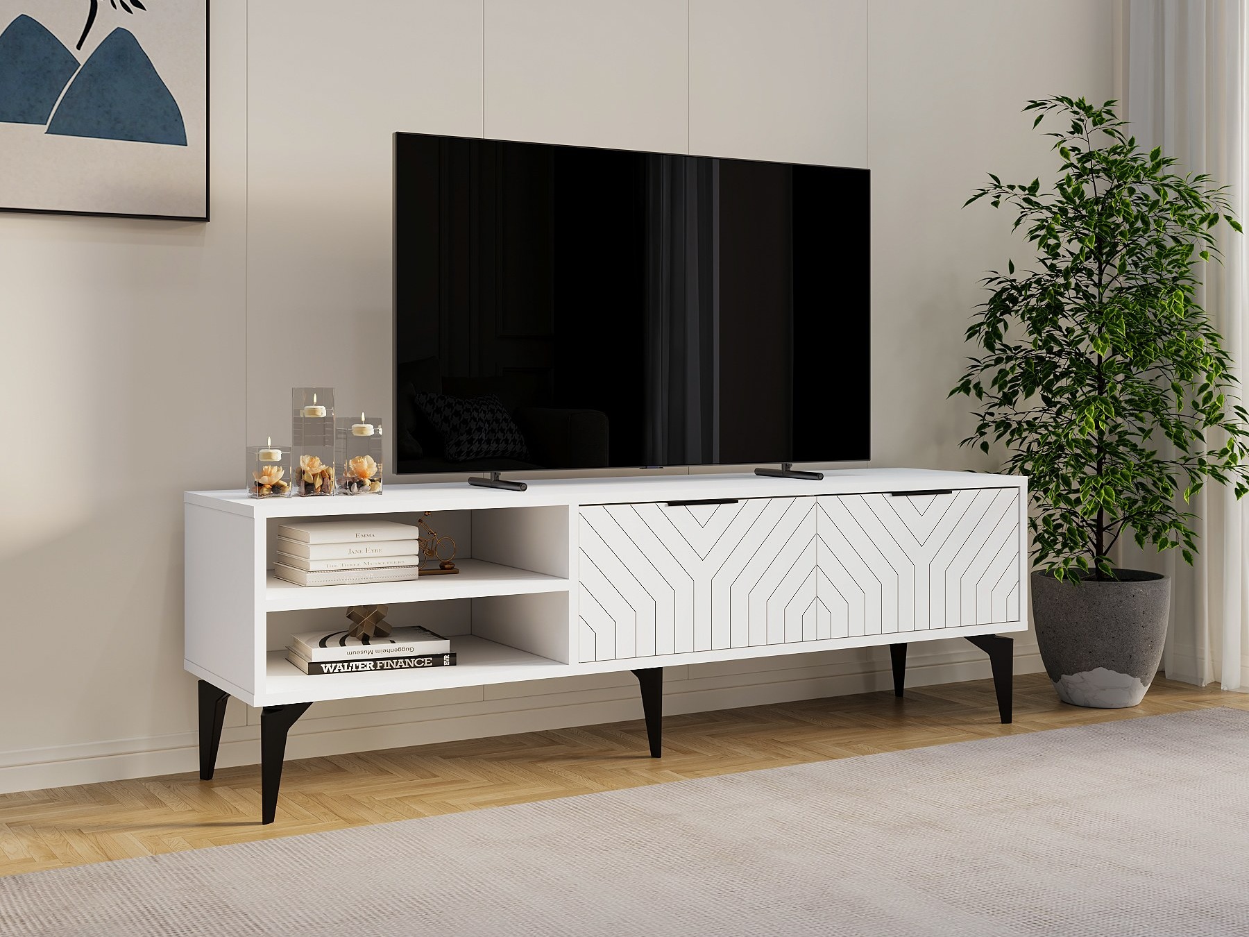 Mueble TV Kailua 2538 (Blanco)