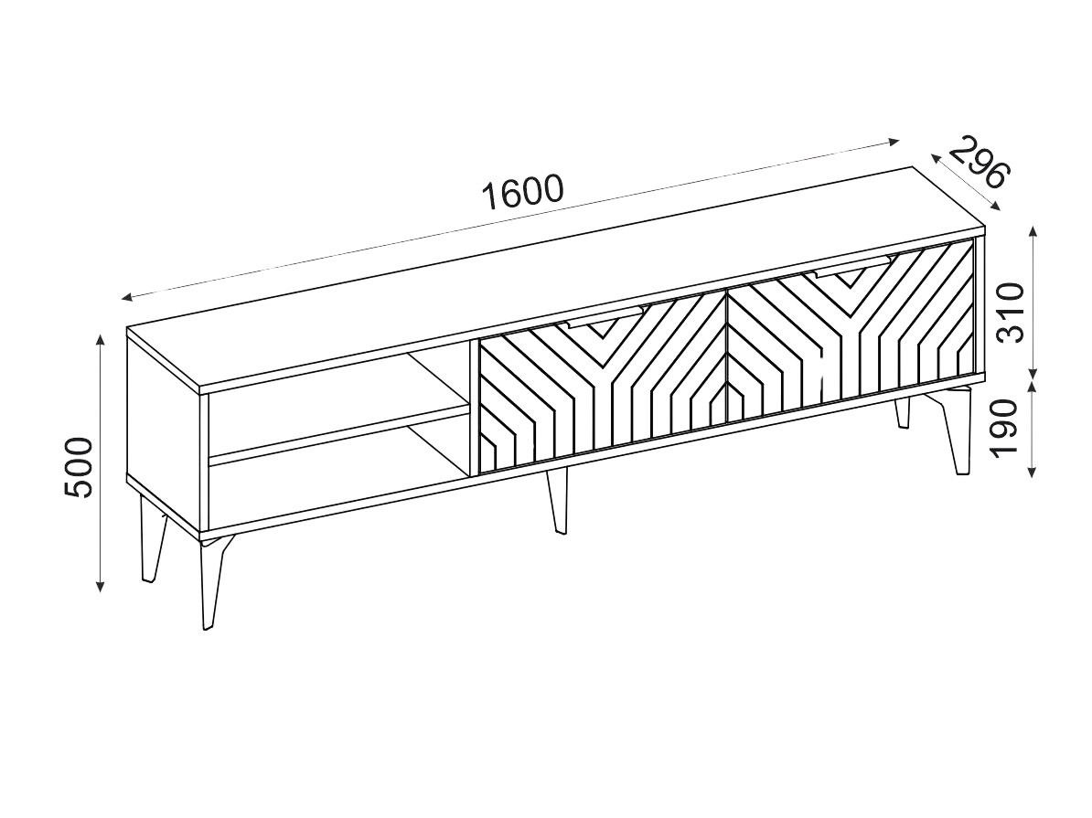 Mueble TV Kailua 2538 (Nogal)