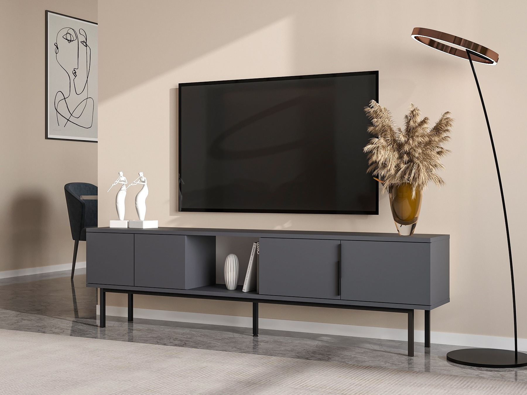Mueble TV Kailua 2541 (Antracita)