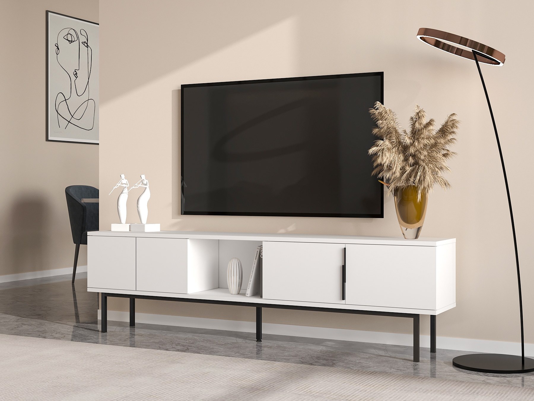 Mueble TV Kailua 2541 (Blanco)