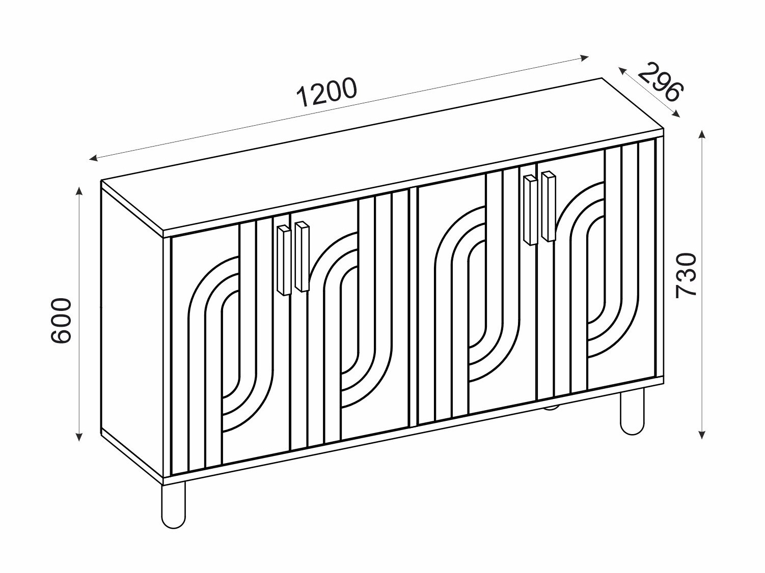 Aparador Kailua 2544 (Antracita)