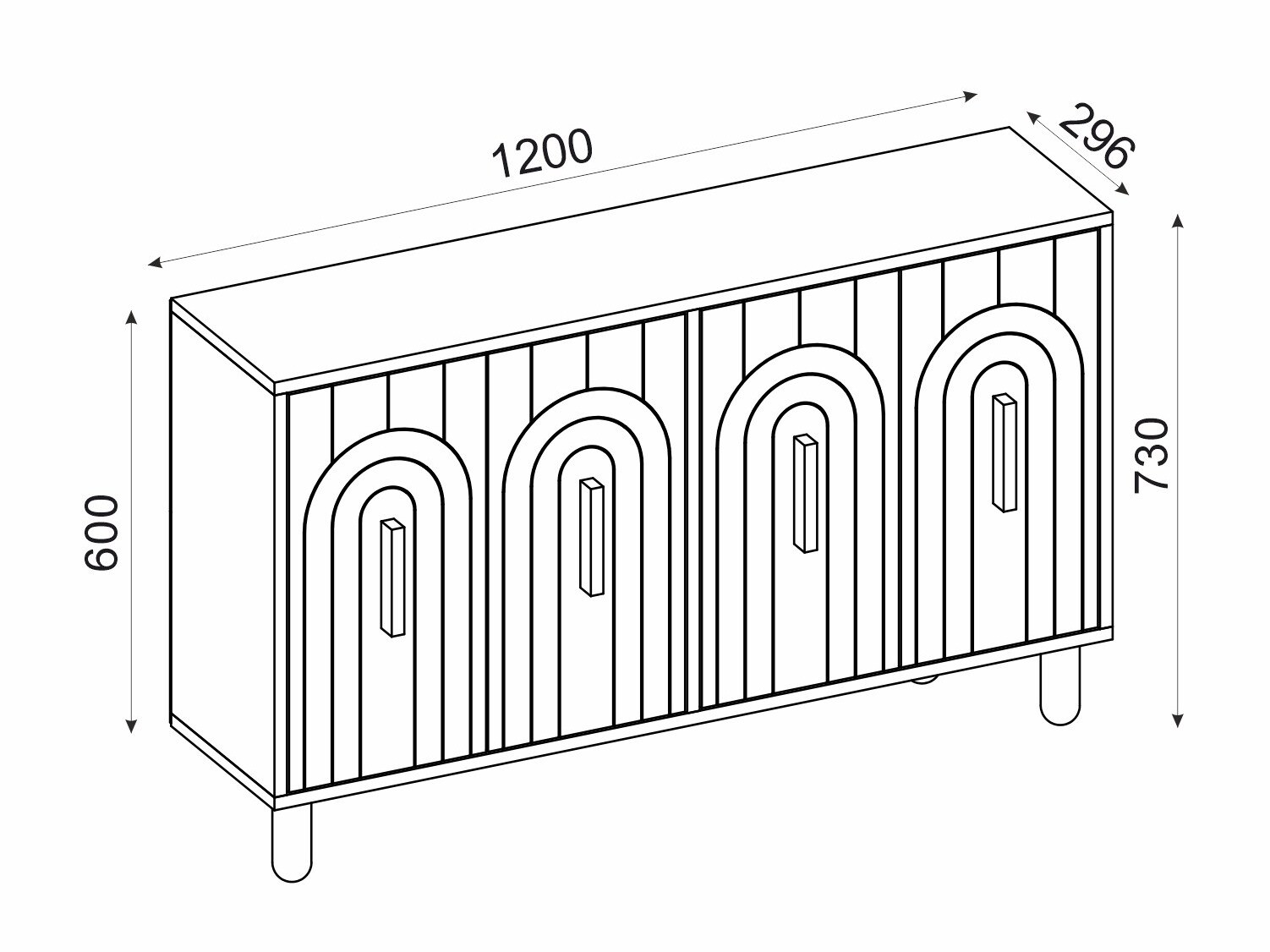 Aparador Kailua 2545 (Nogal)