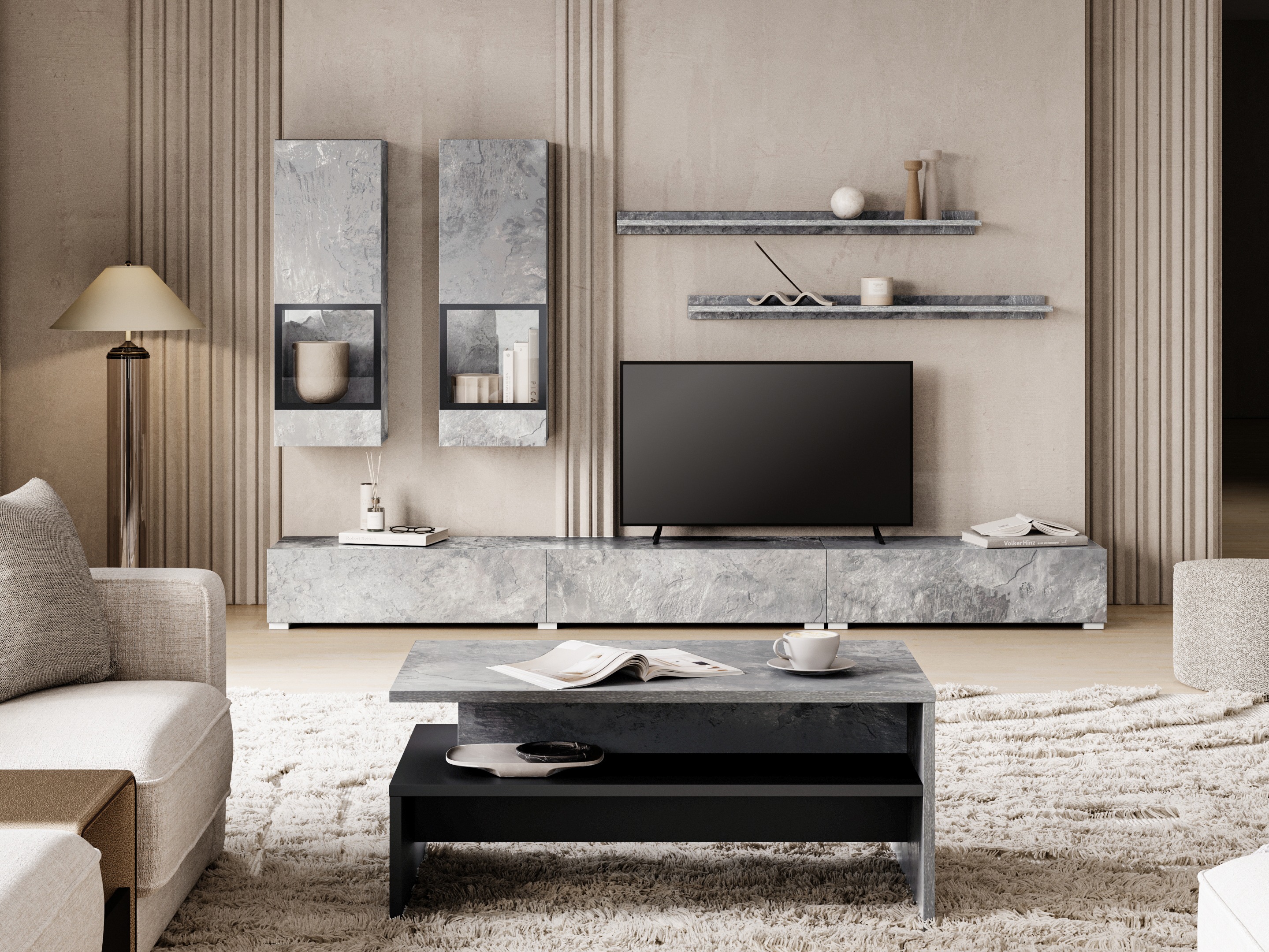 Conjunto de salón Serodeu 100 (Hormigón)