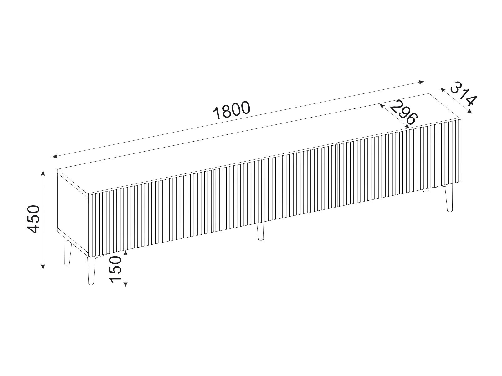 Mueble TV Kailua 2547 (Blanco)