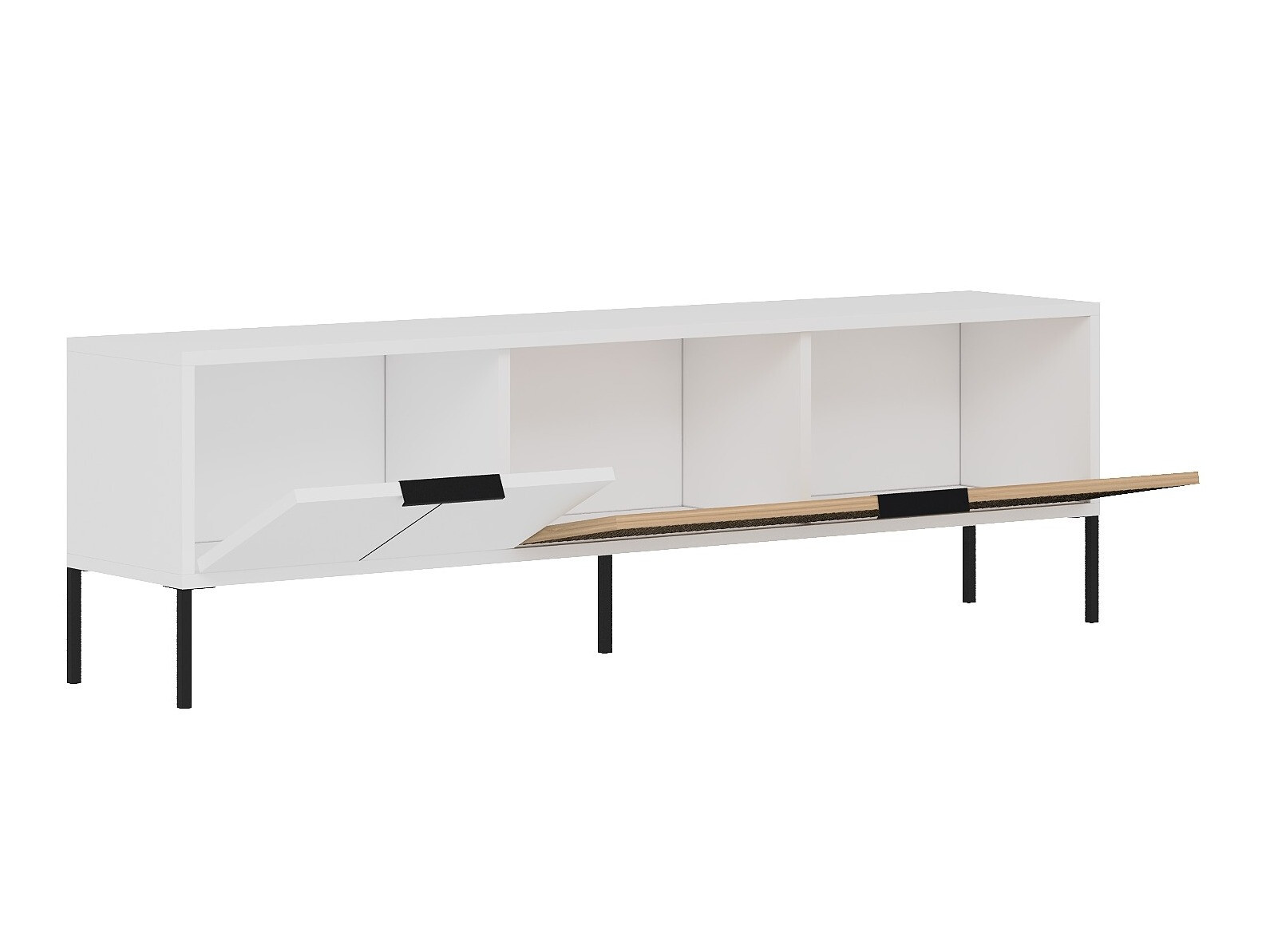 Mueble TV Kailua 2550 (Blanco + Roble)
