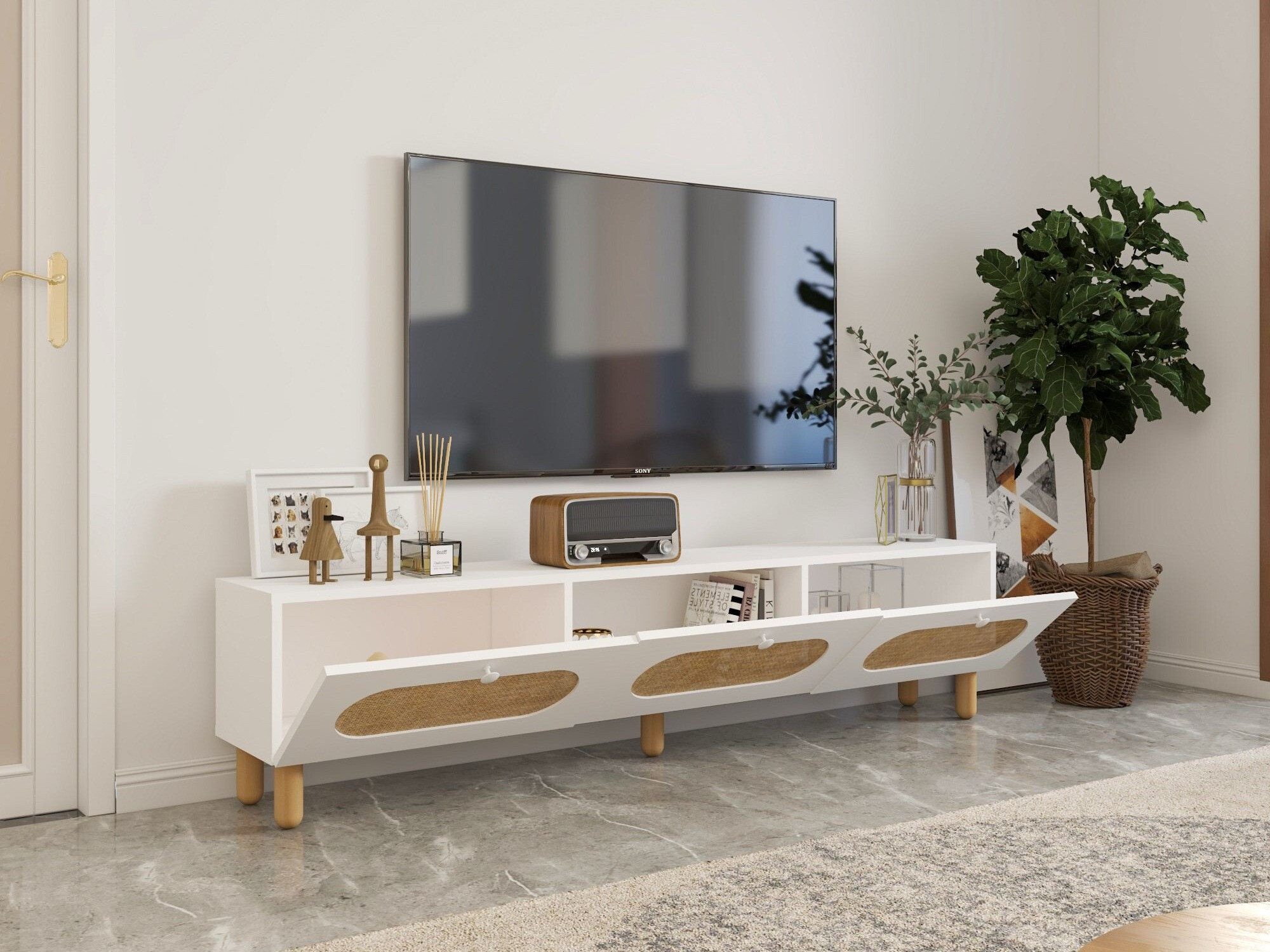 Mueble TV Kailua 2554 (Blanco)
