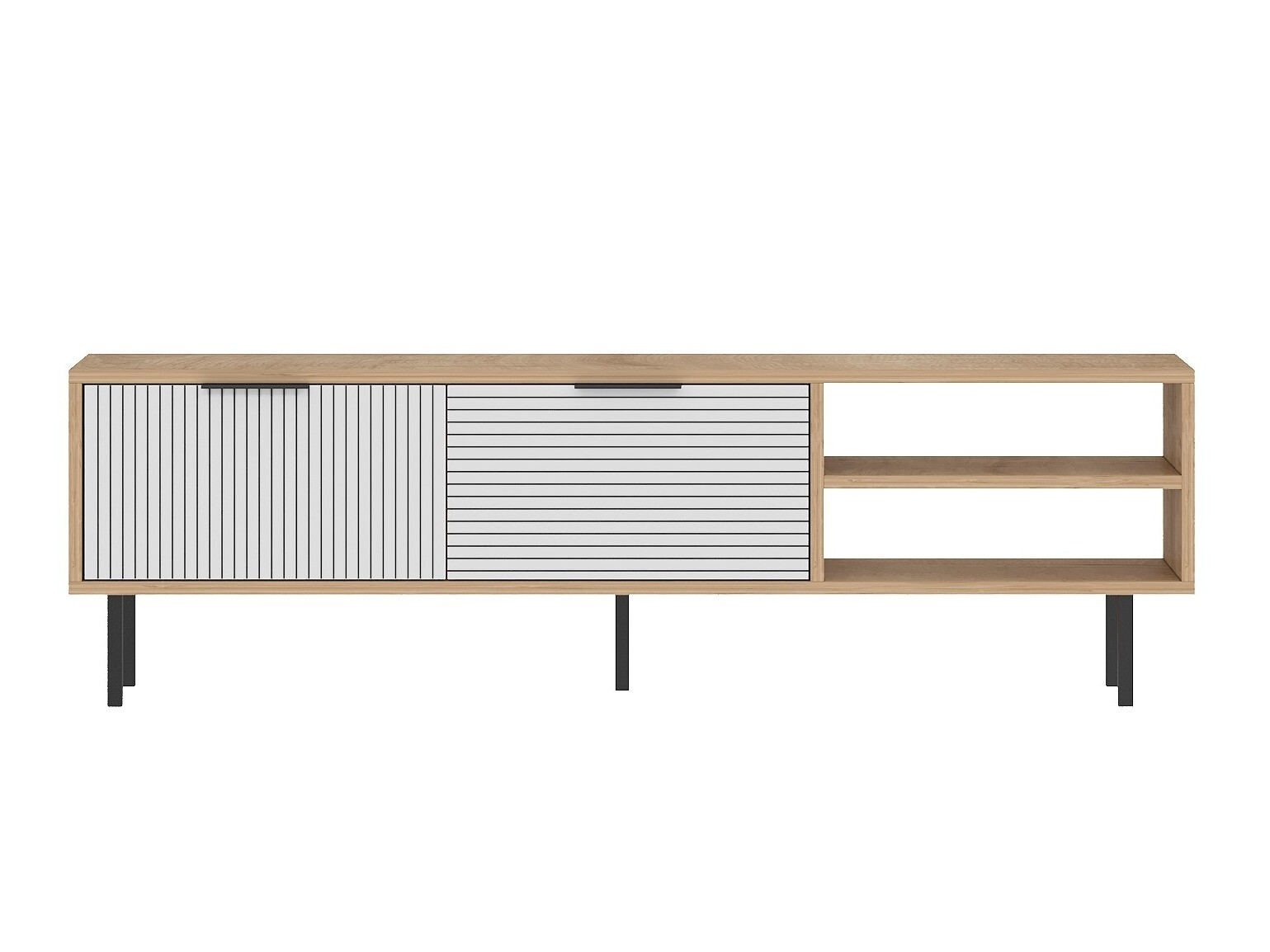 Mueble TV Kailua 2555 (Blanco + Roble)