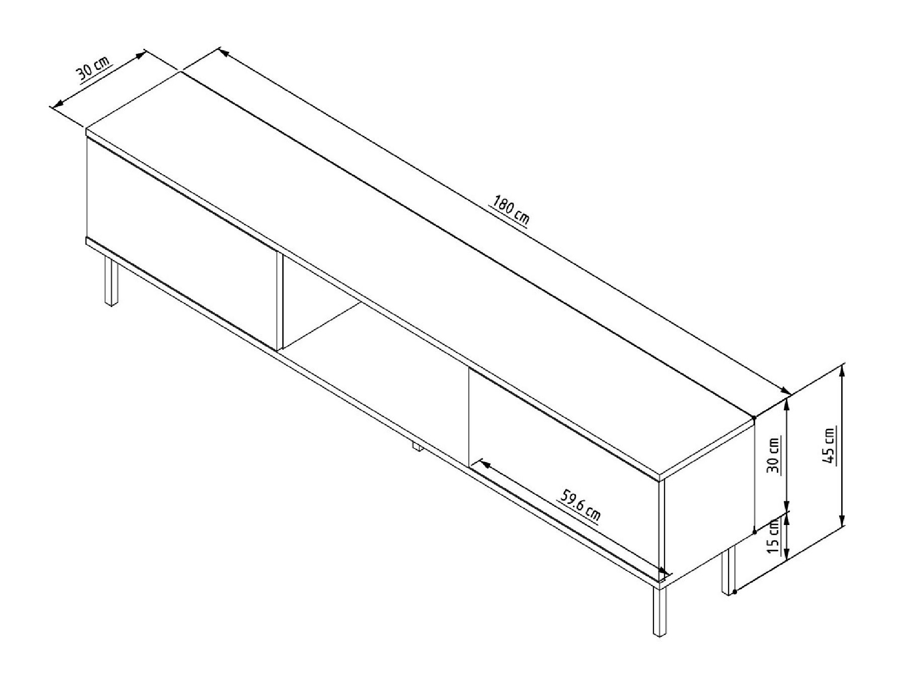 Mueble TV Kailua 2556 (Antracita)