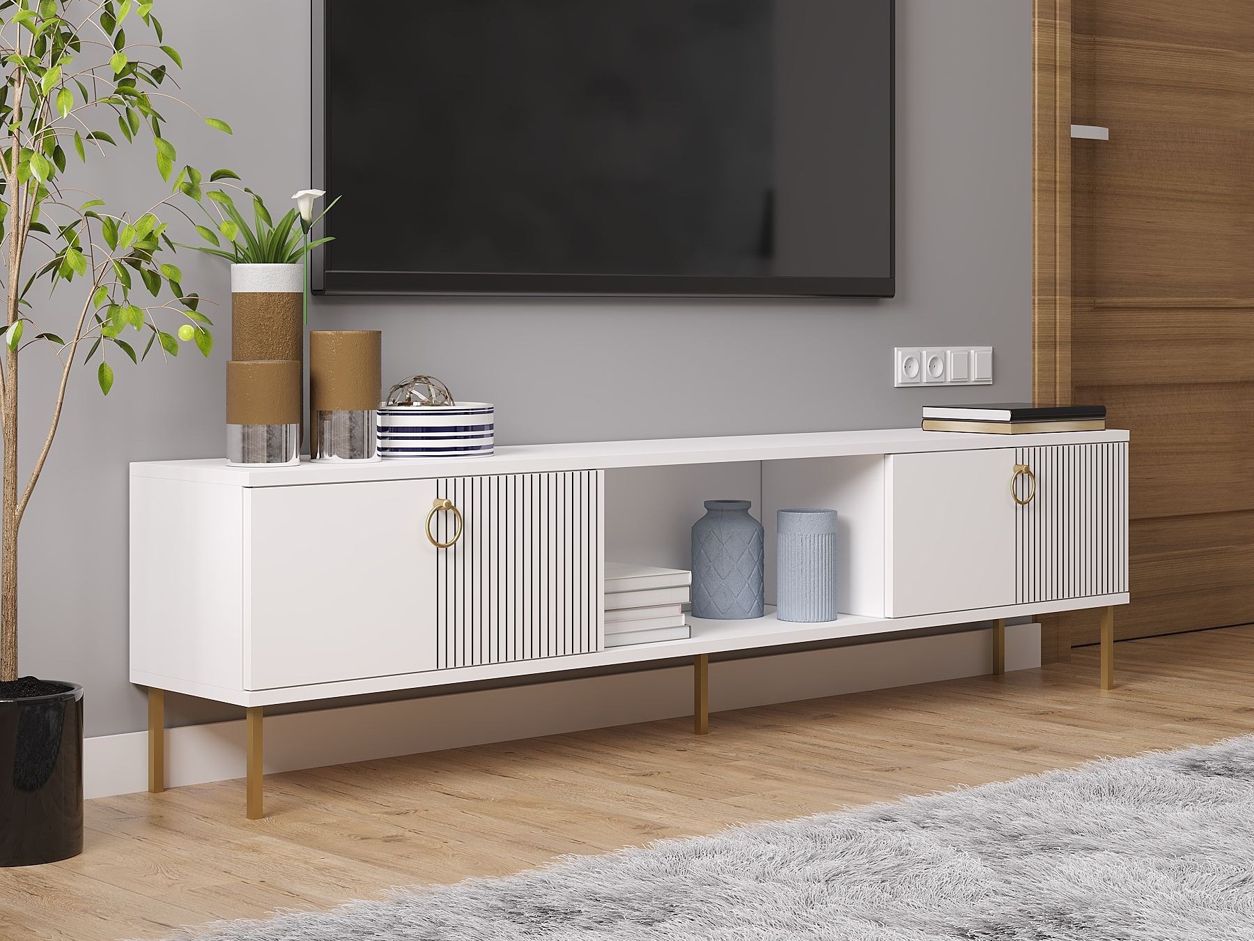 Mueble TV Kailua 2556 (Blanco)