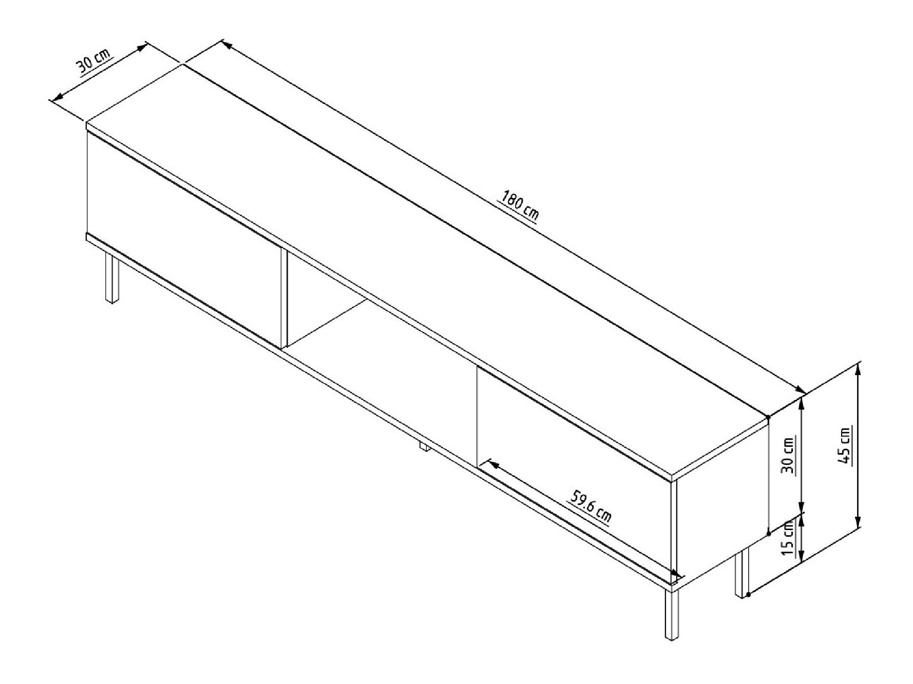 Mueble TV Kailua 2556 (Blanco)