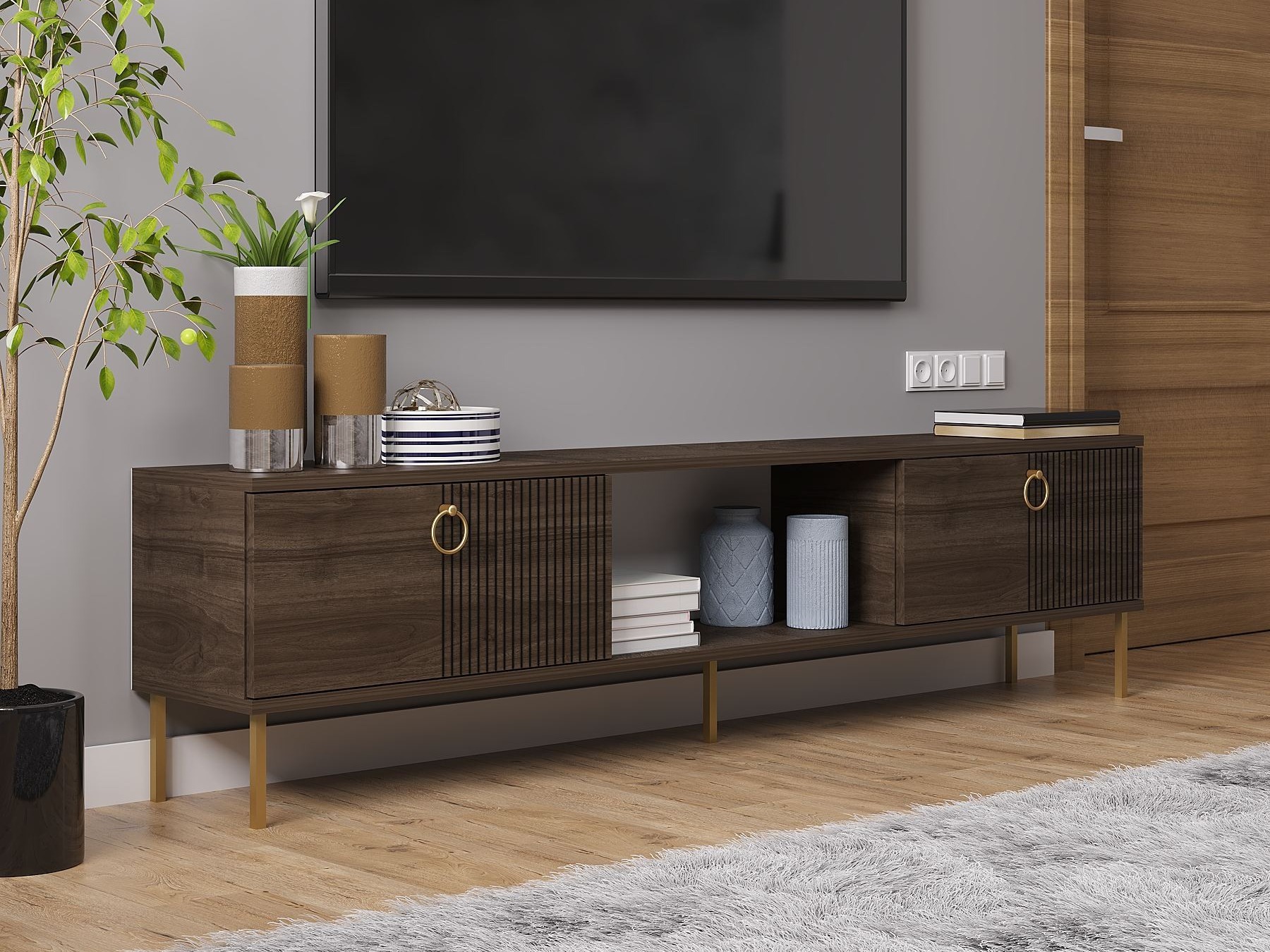 Mueble TV Kailua 2556 (Nogal)