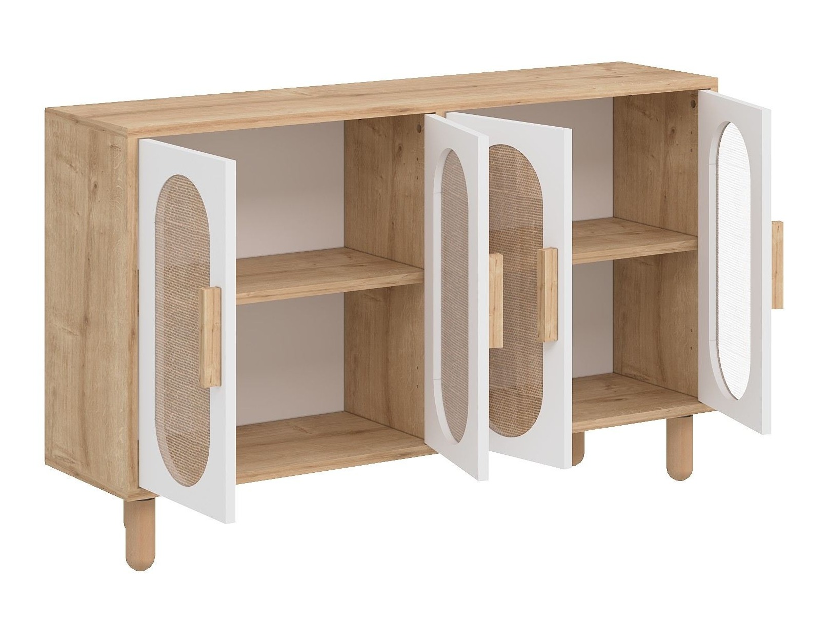 Aparador Kailua 2557 (Blanco + Roble)