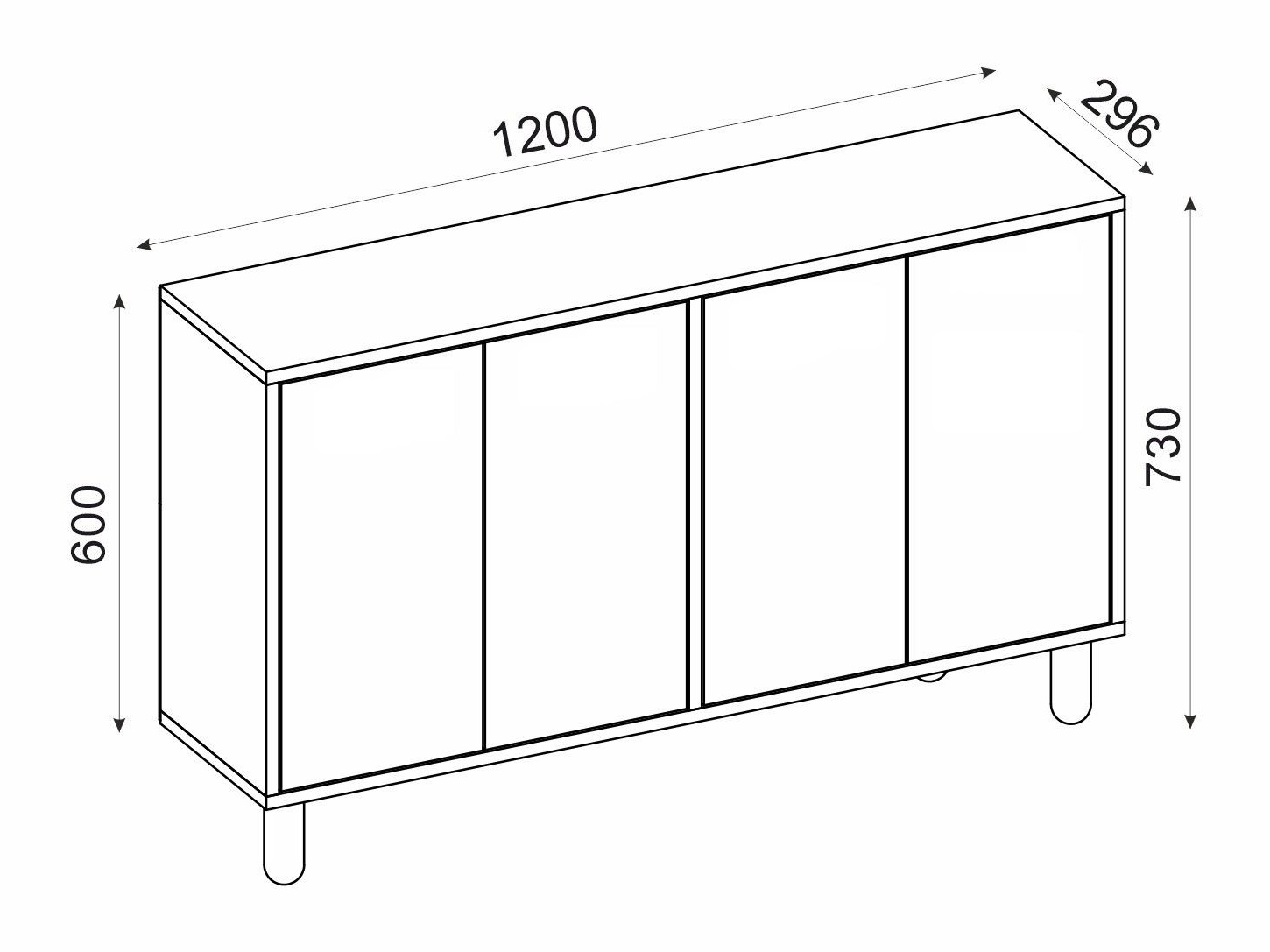 Aparador Kailua 2557 (Blanco)