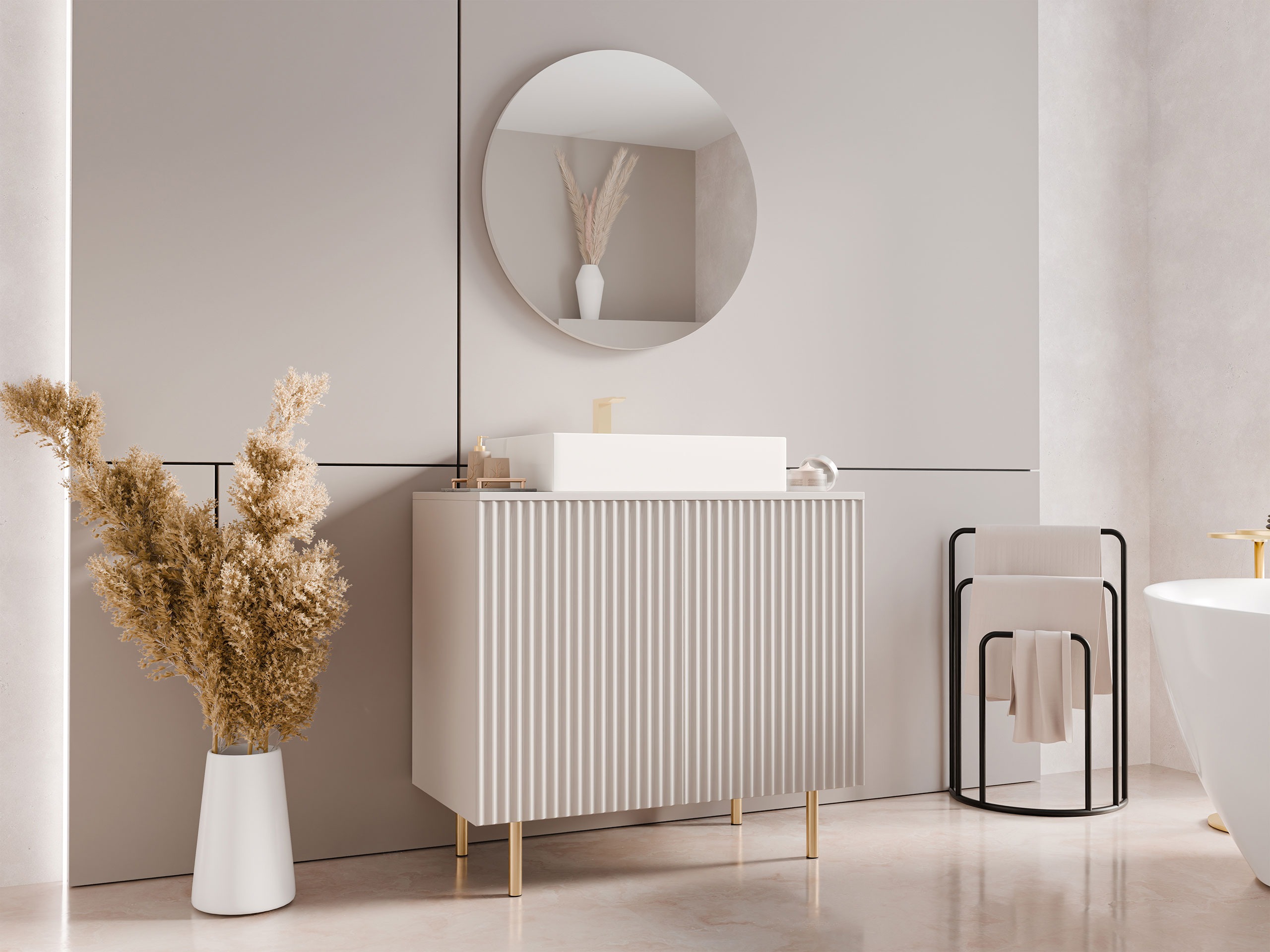 Conjunto de mueble de baño Virdomi 109 (Cachemira)