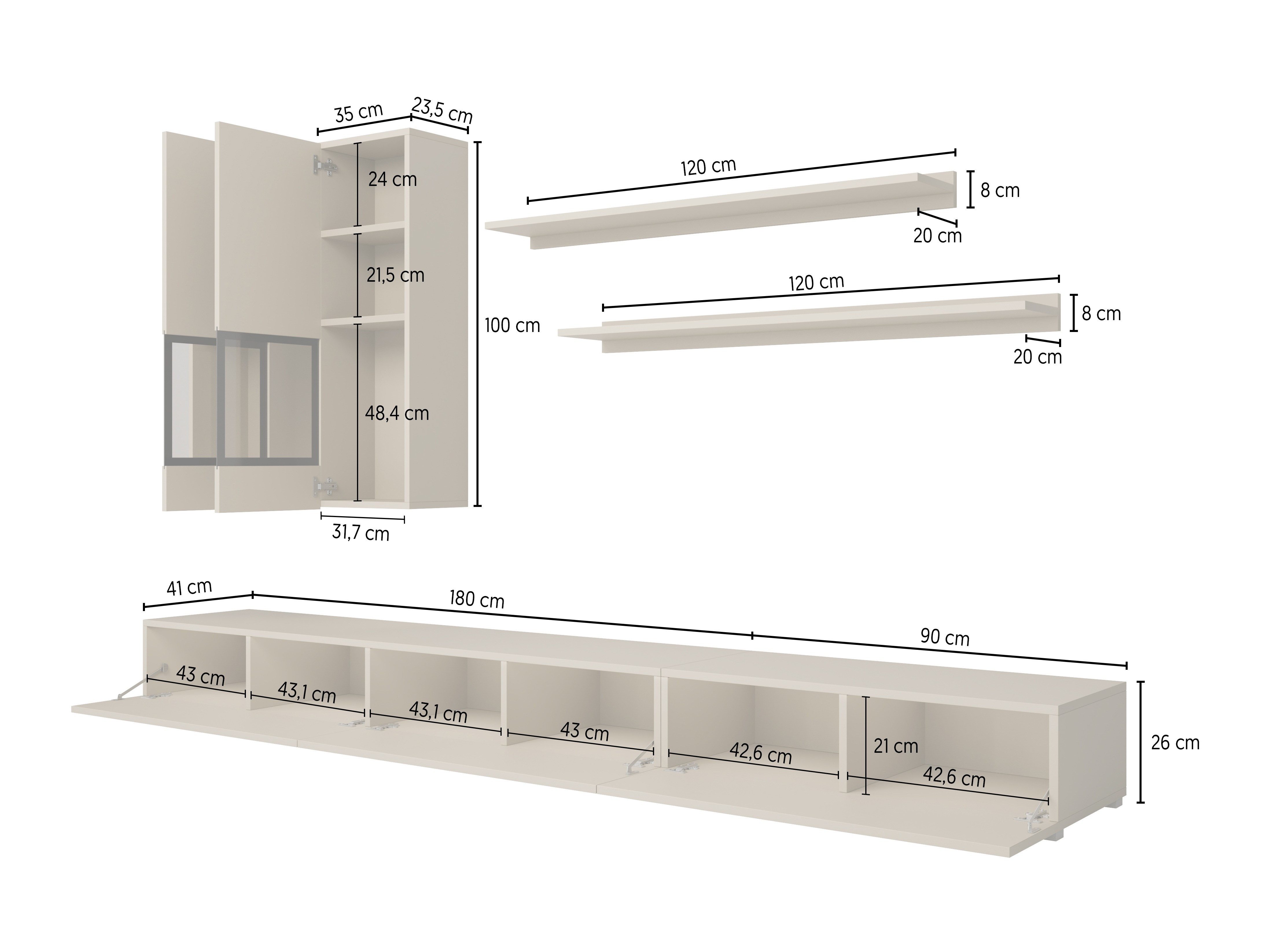Conjunto de salón Serodeu 100 (Hormigón)