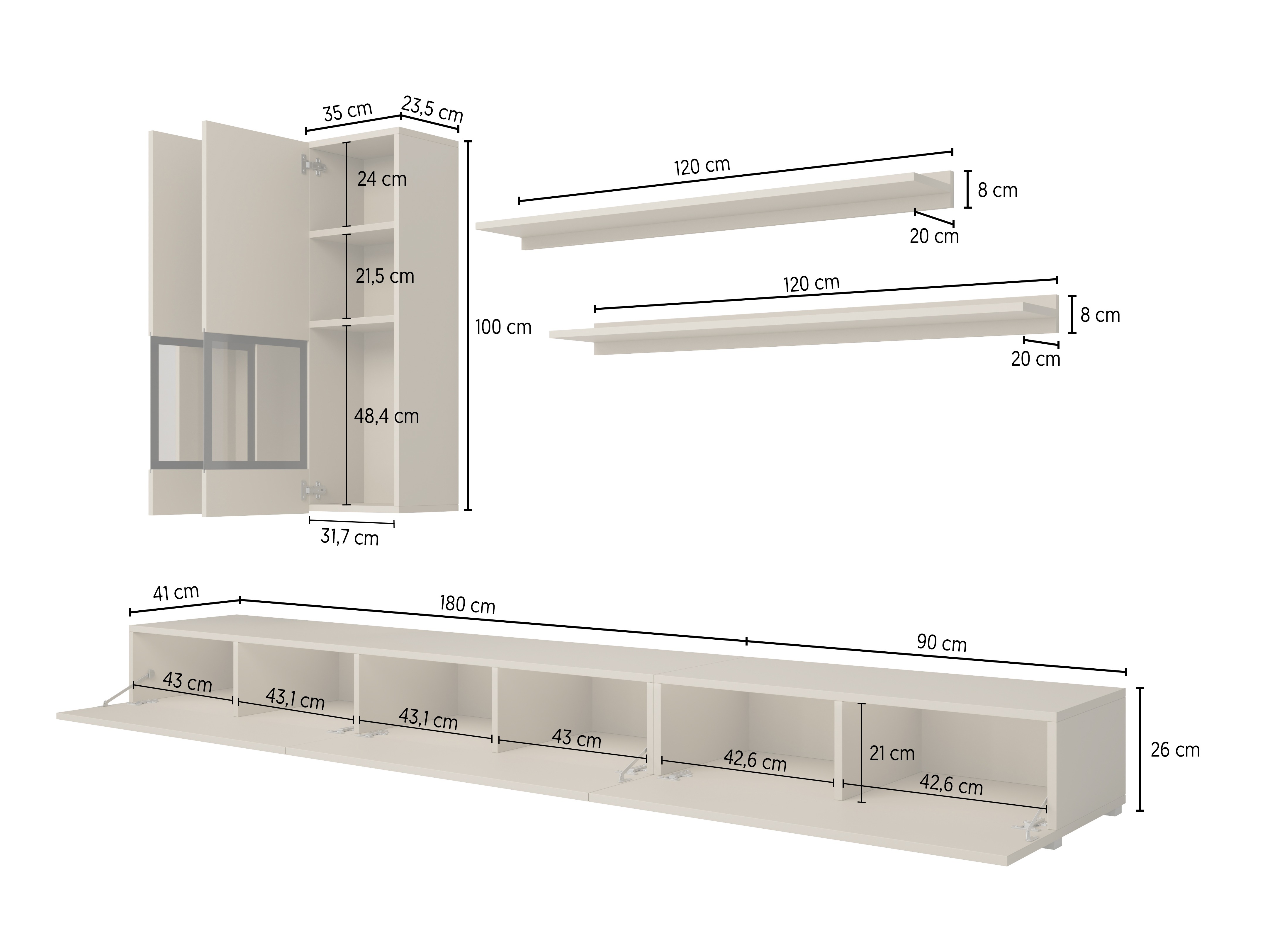Conjunto de salón Serodeu 100 (Roble sanremo)