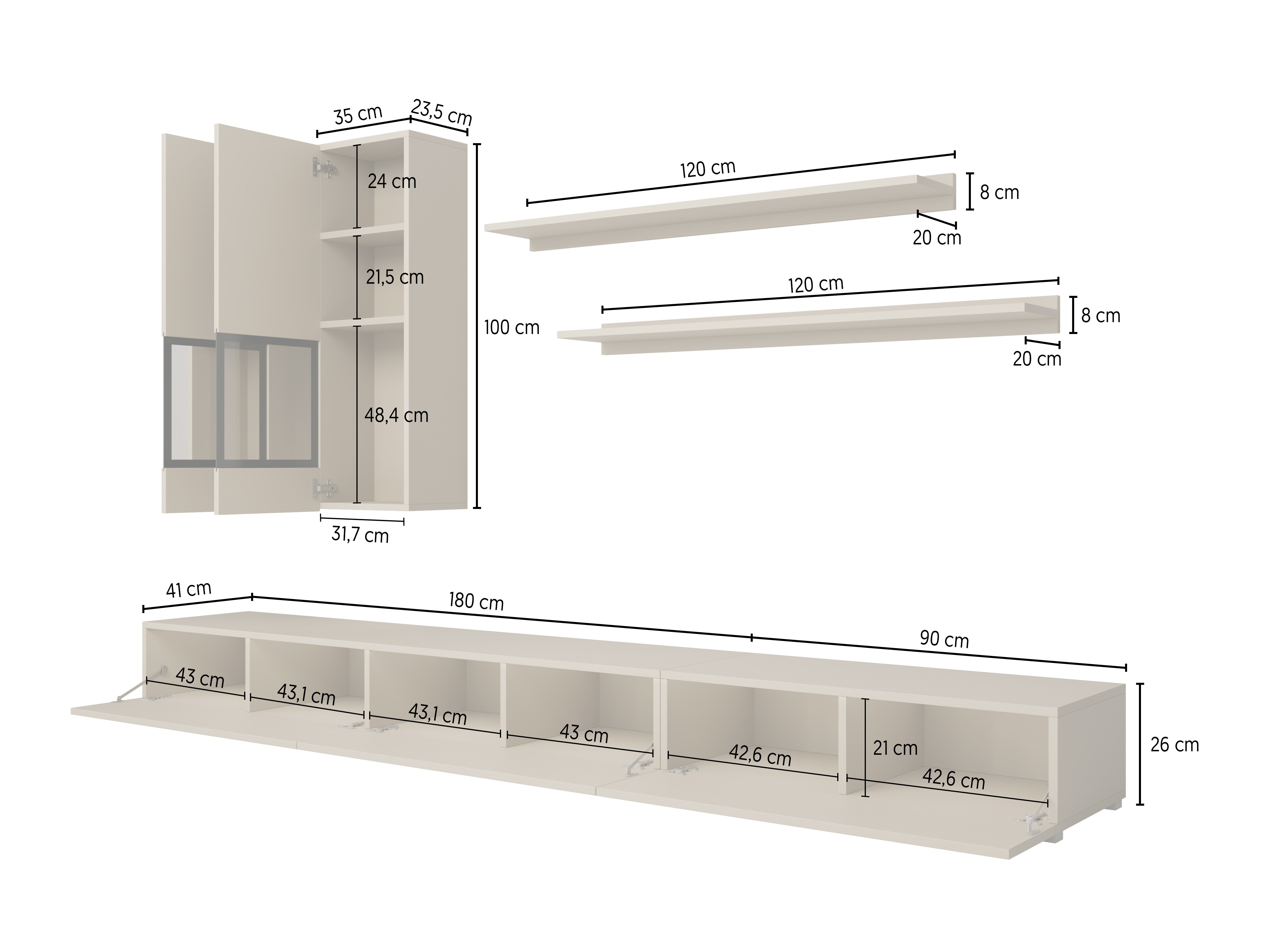 Conjunto de salón Serodeu 100 (Roble wotan)