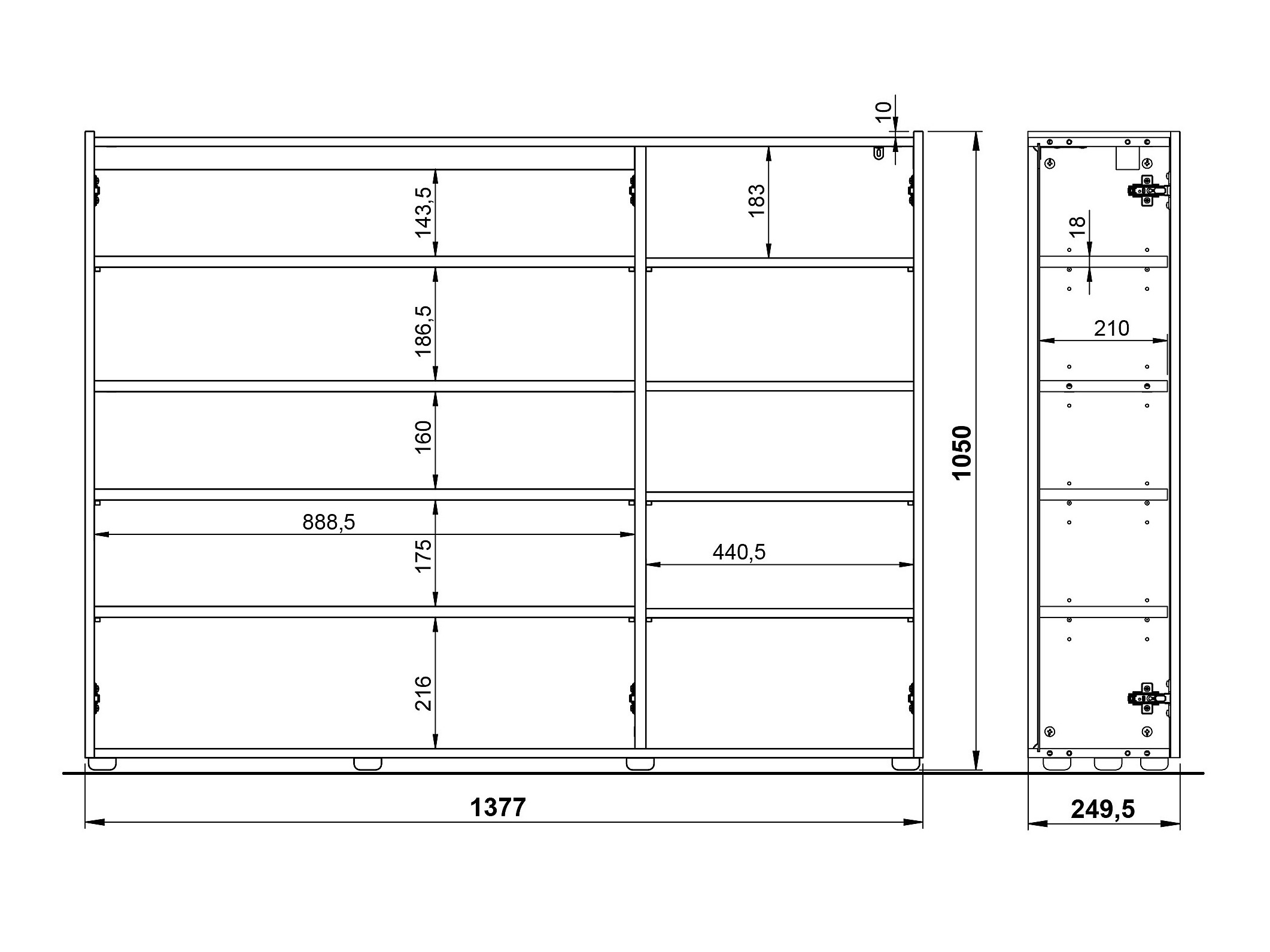 Estante para zapatos Sacramento 514 (Blanco)