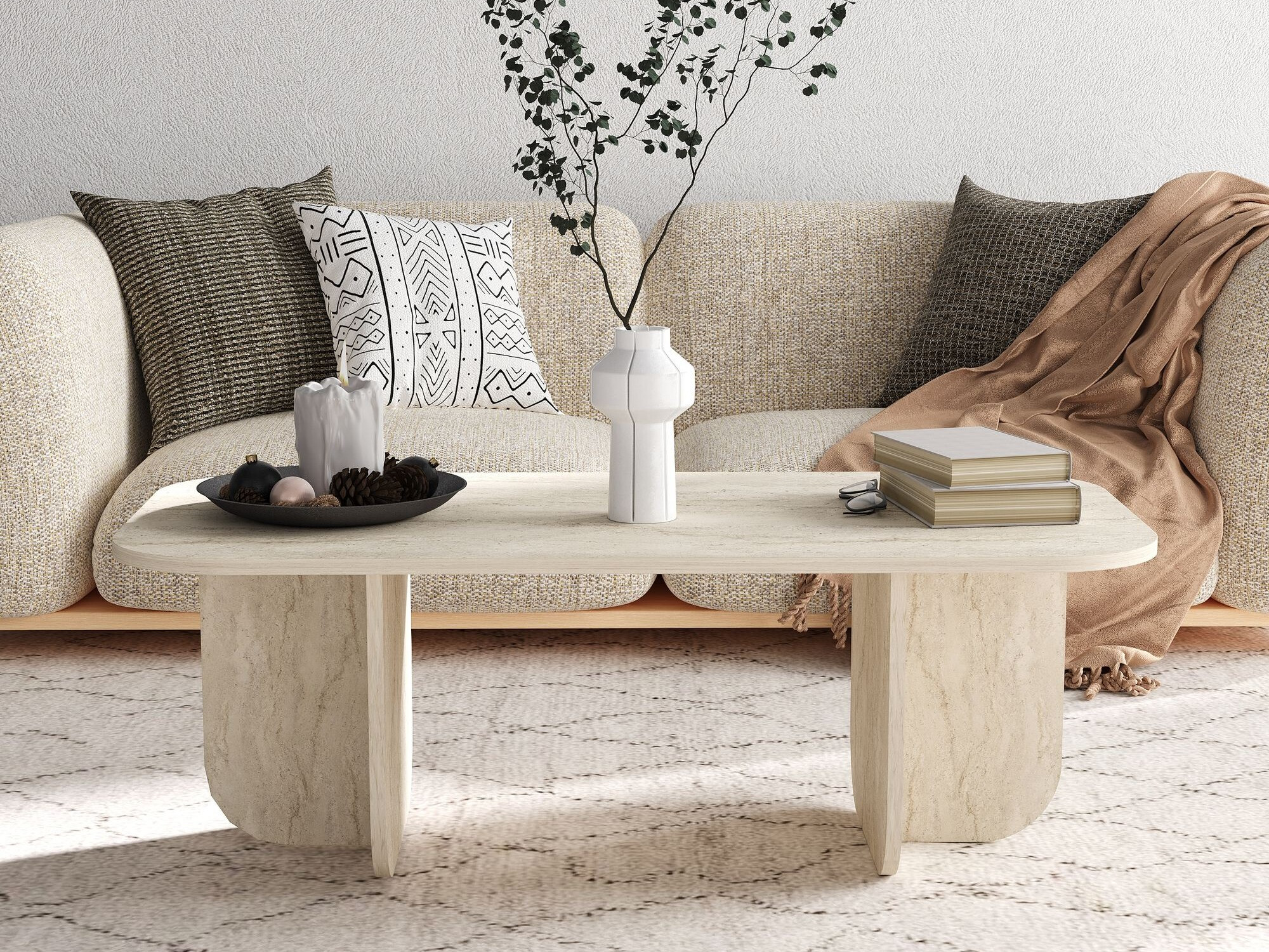 Mesa de centro Kailua 2560 (Claro Travertine)