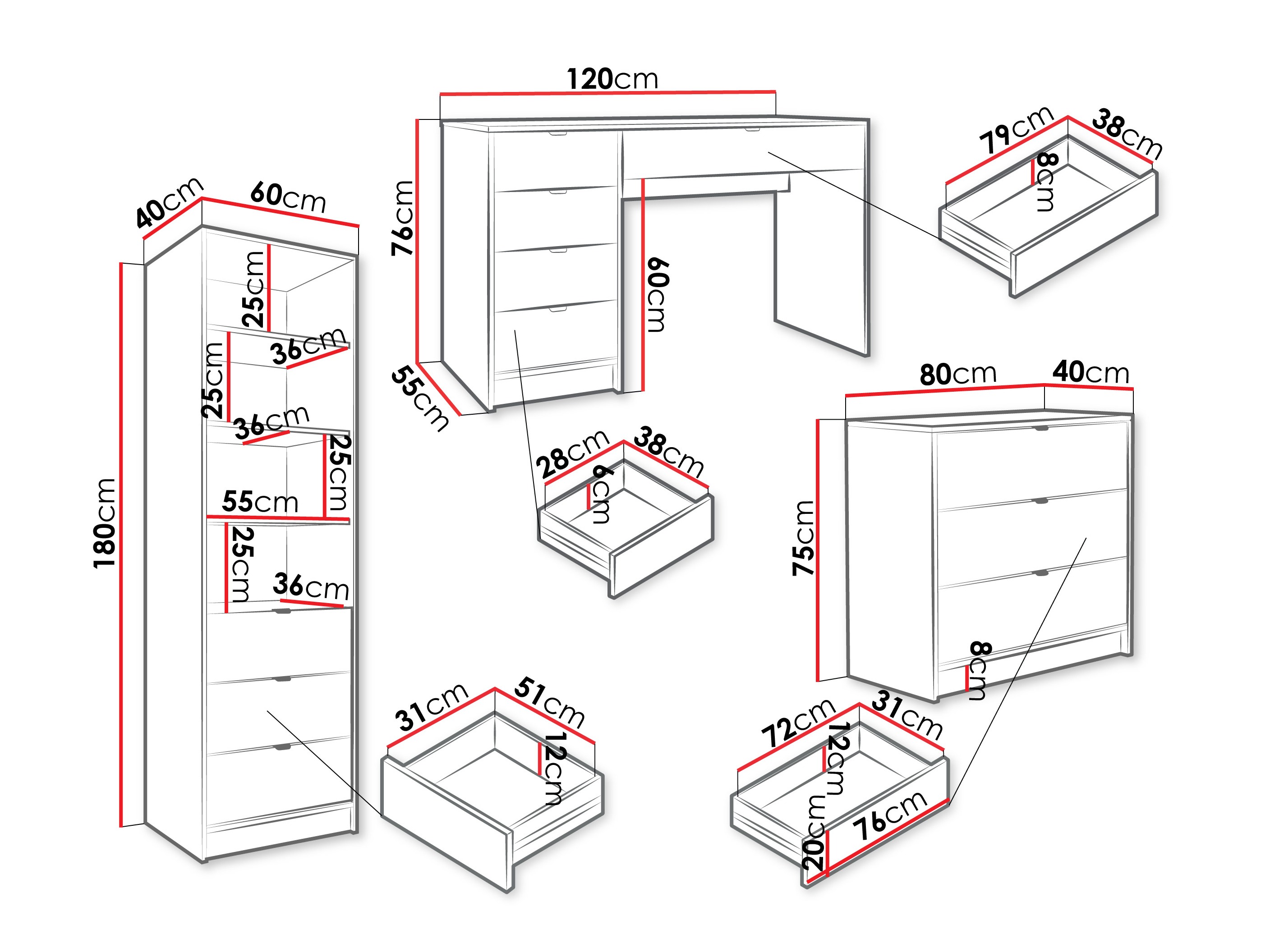 Conjunto para oficina en casa Comfivo Larmire 120 (Beige)