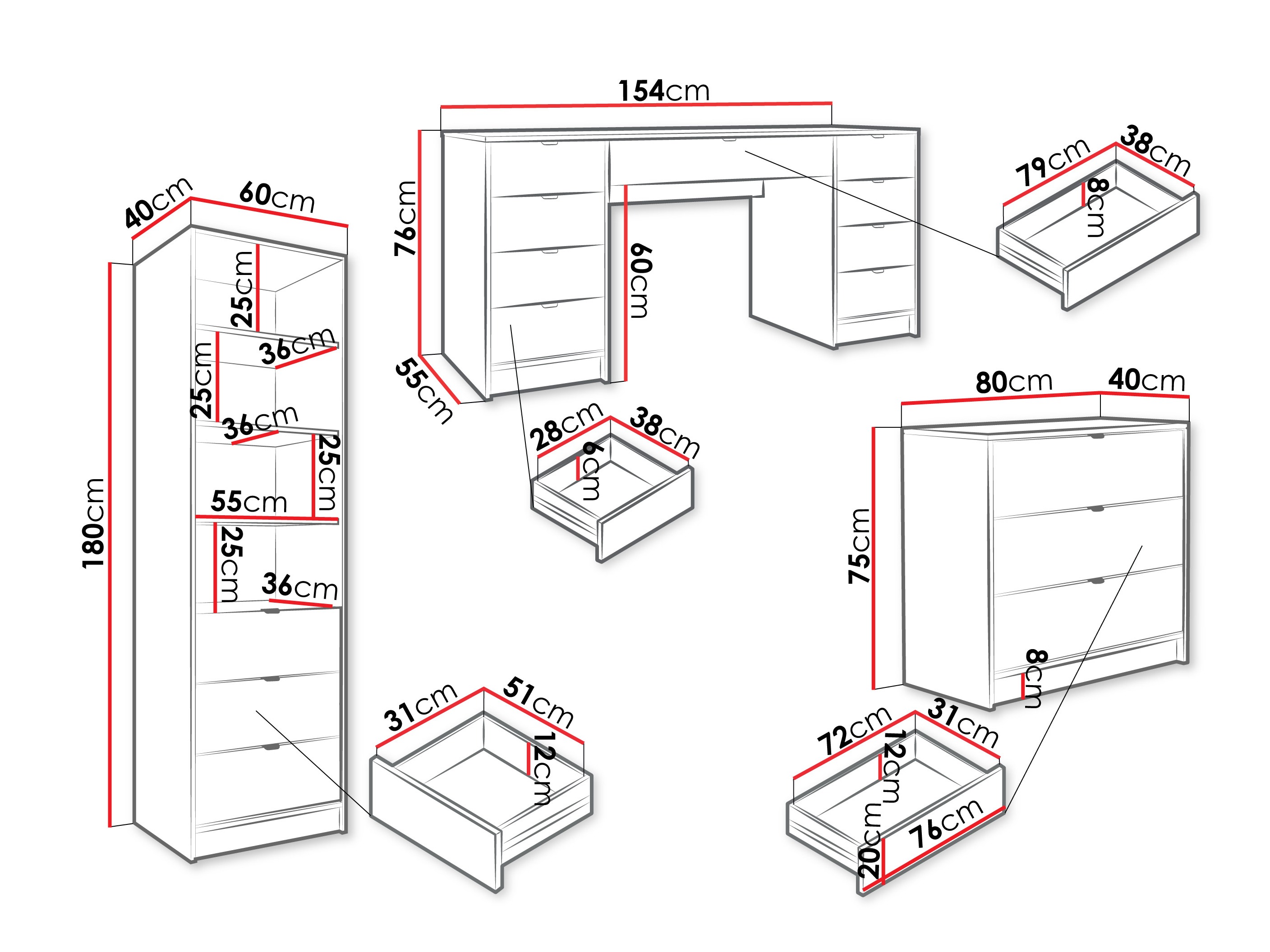 Conjunto para oficina en casa Comfivo Papilio VI (Beige)